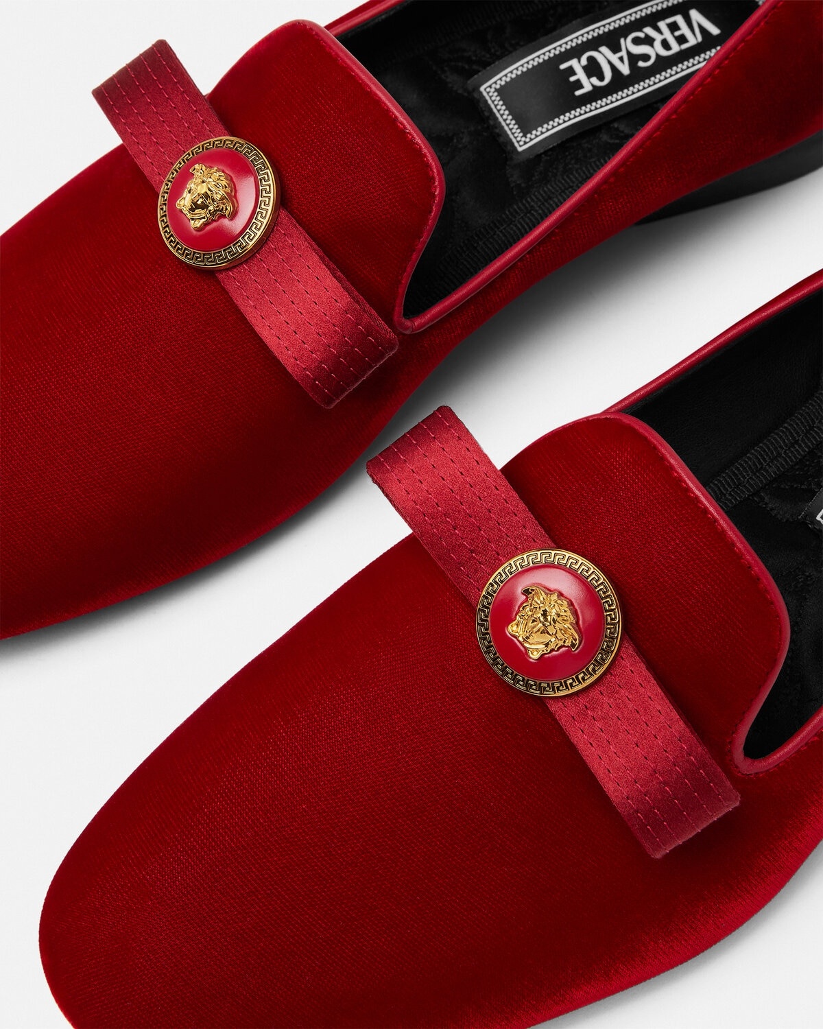 Gianni Ribbon Velvet Slippers - 5