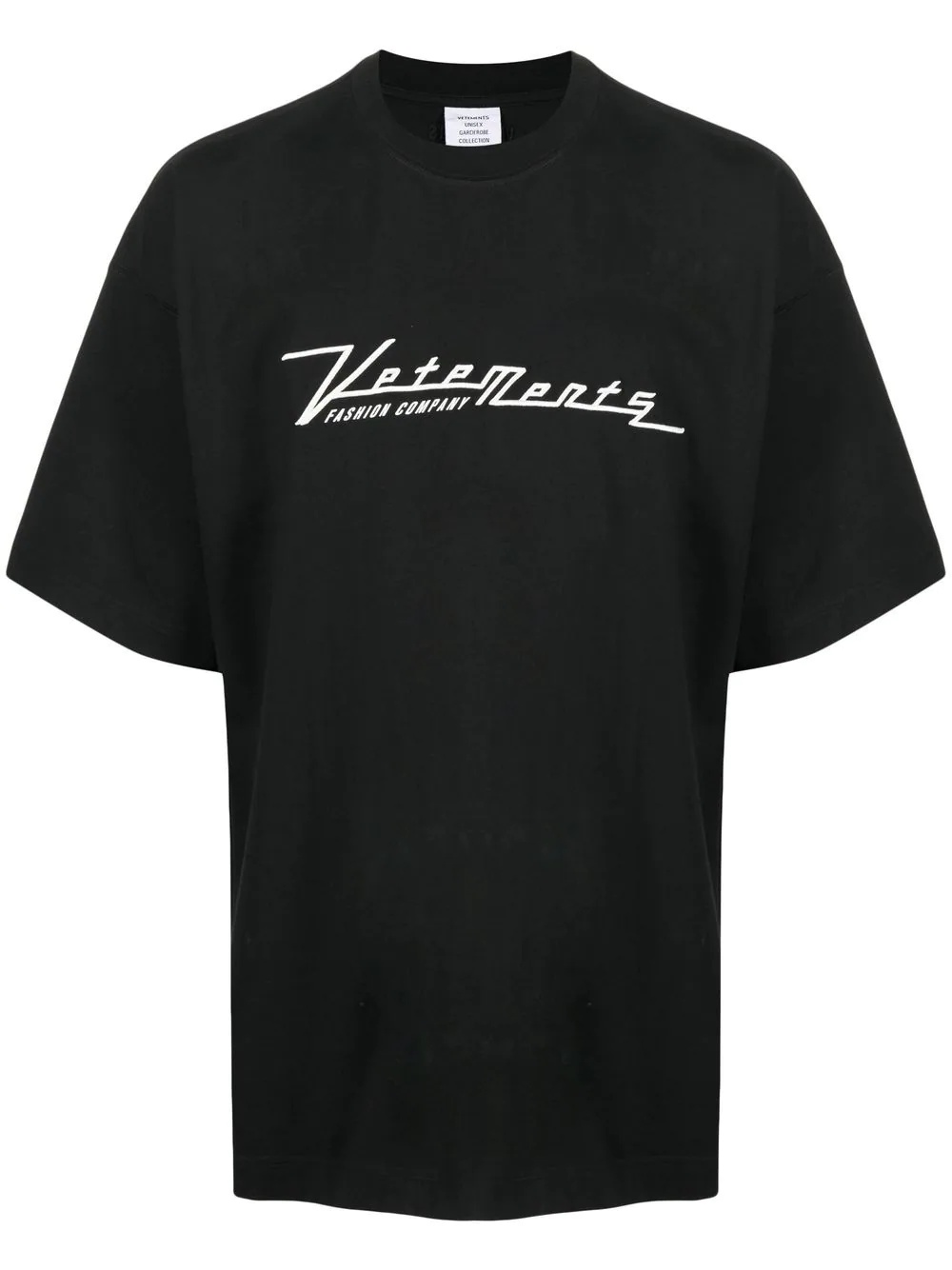 logo-embroidered cotton T-shirt - 1