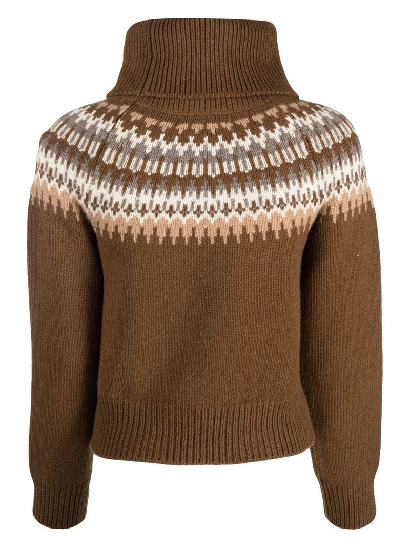 NILI LOTAN stripe-pattern roll-neck jumper outlook