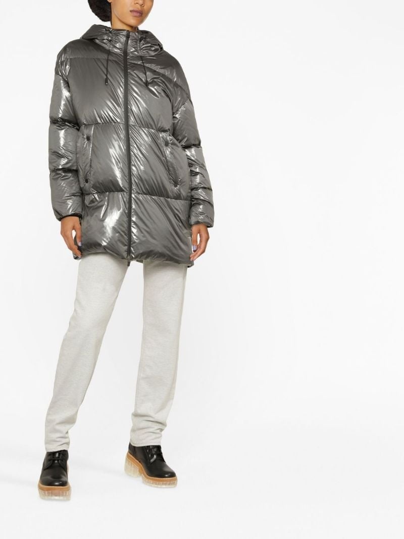 high-shine puffer coat - 2