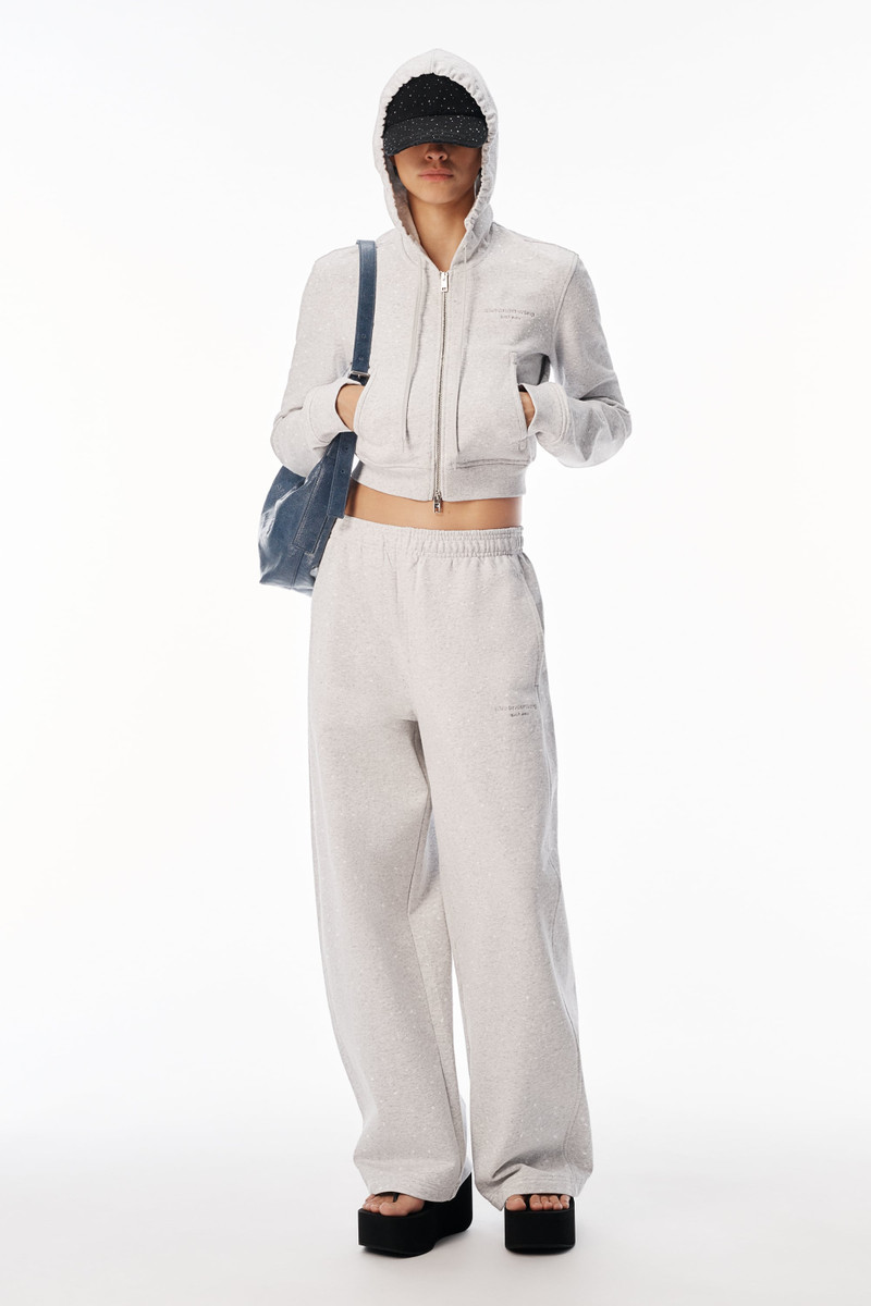 Alexander Wang CRYSTAL FITTED LONG SLEEVE ZIP UP outlook