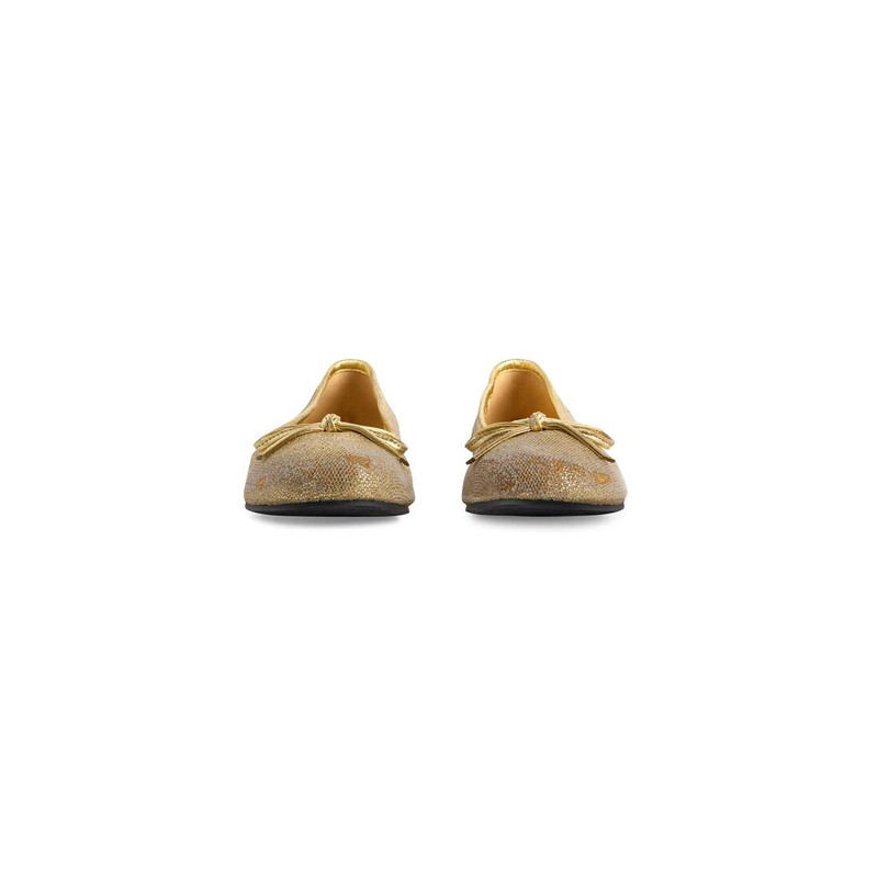 Women's Leopold Ballerina in Gold 3