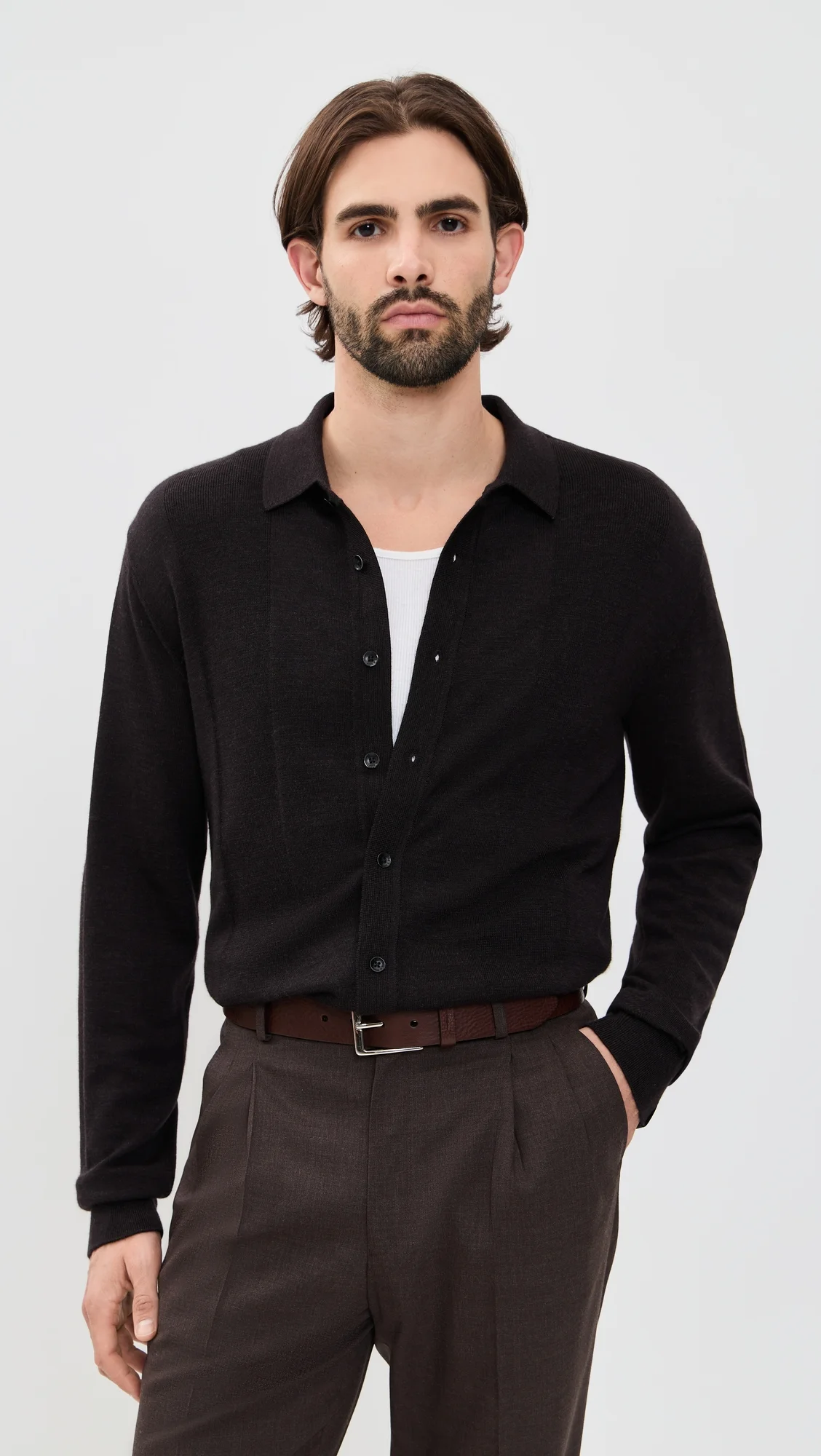 Crawford Cashmere Blend Button Up - 1