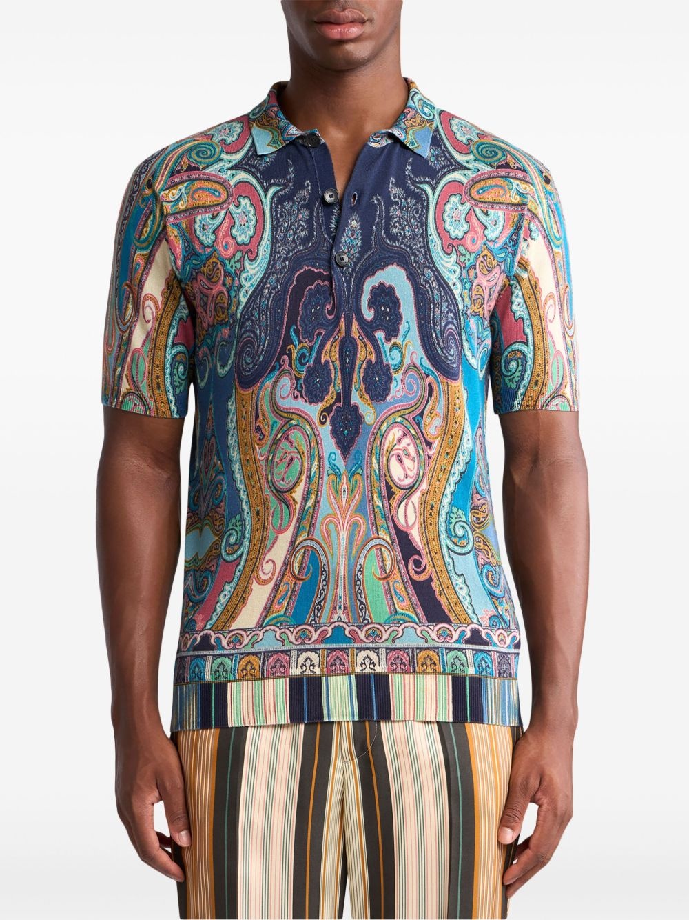 paisley-print polo shirt - 2