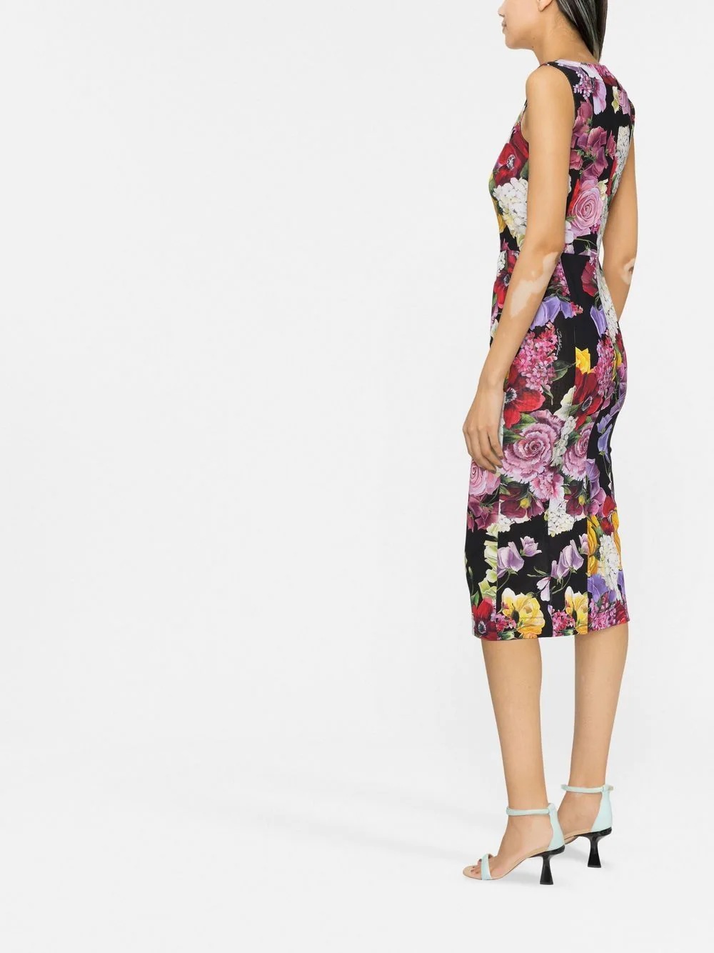 all-over floral-print midi dress - 3