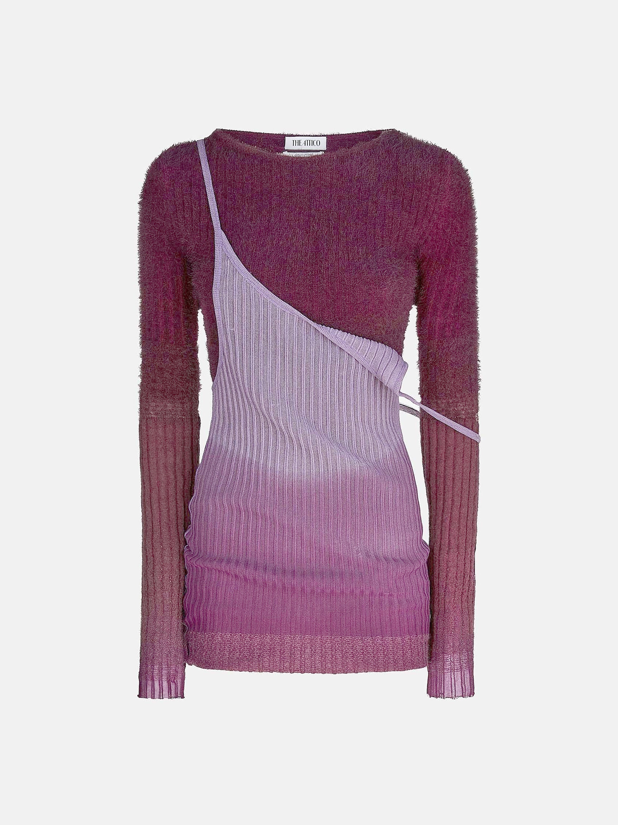 ワンピースその他 The Attico Purple/burgundy convertible dress in nylon blend THE ATTICO PURPLE/BURGUNDY CONVERTIBLE DRESS IN NYLON BLEND