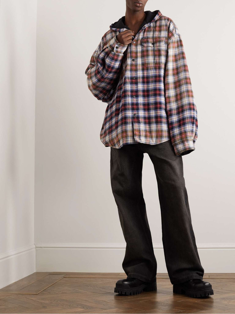 BALENCIAGA Checked Cotton-Flannel Shirt outlook
