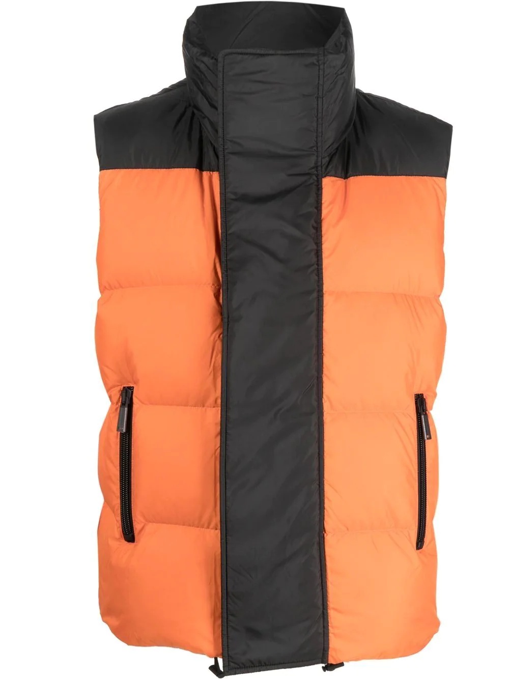 funnel-neck padded gilet - 1