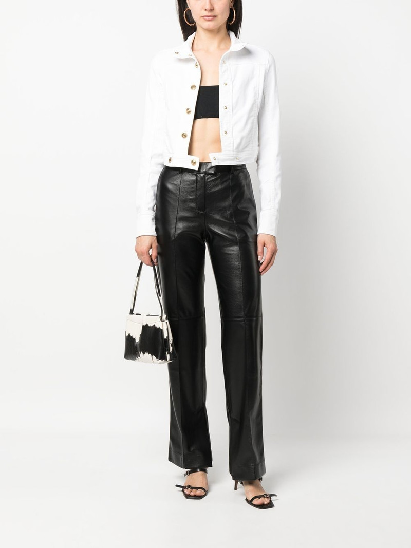VERSACE JEANS COUTURE logo-patch cropped jacket outlook
