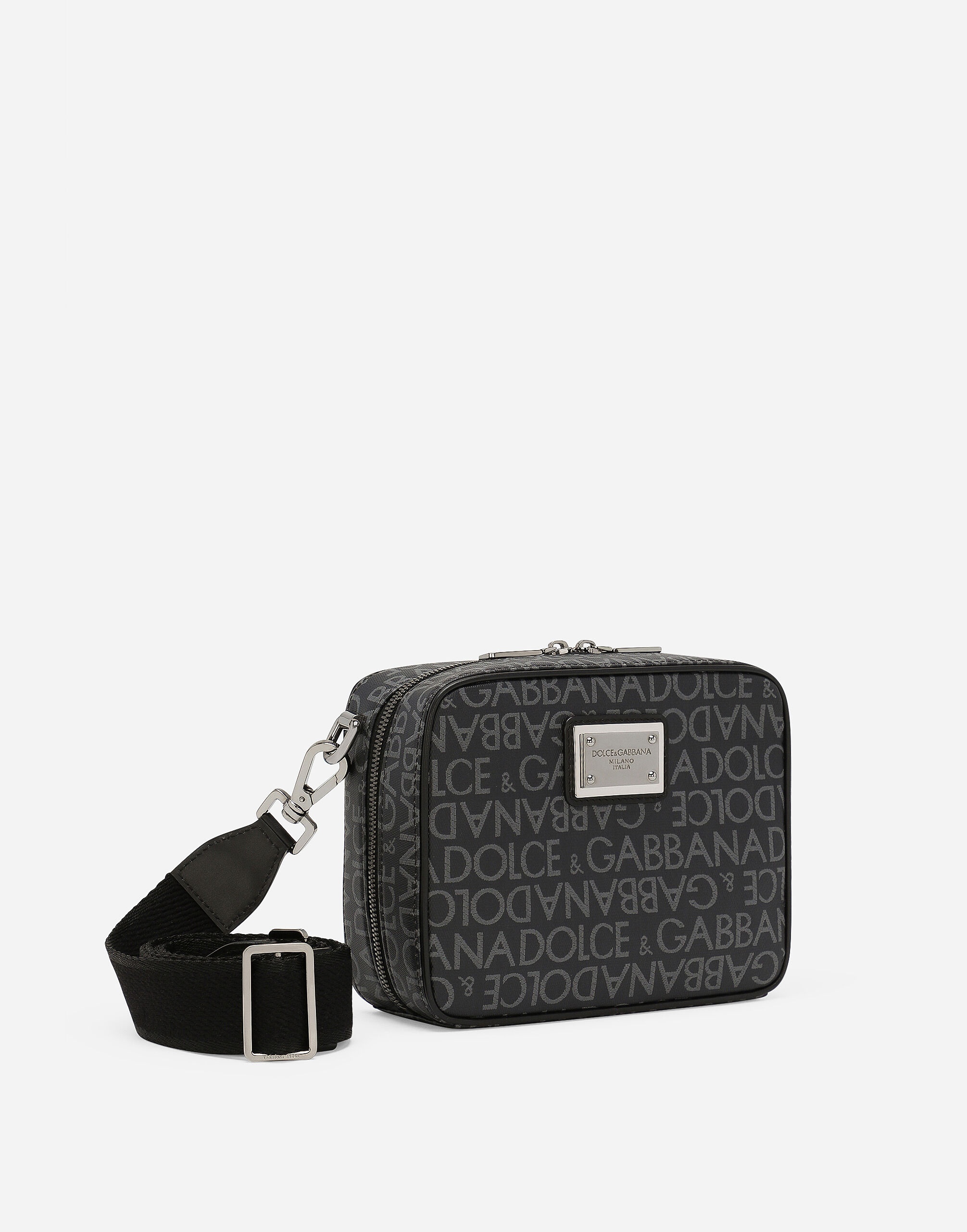 Coated jacquard crossbody bag - 3