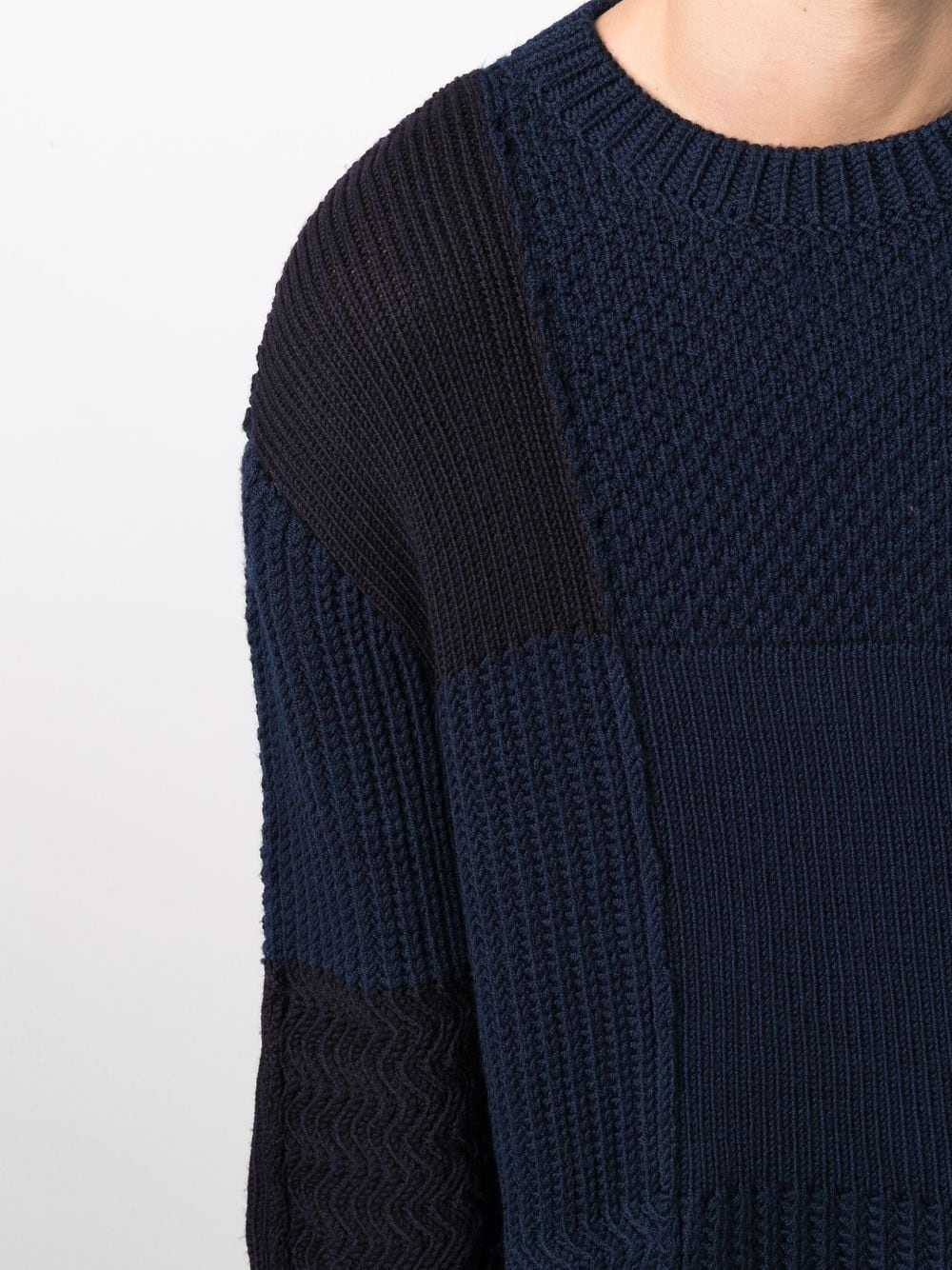 textured-knit wool jumper - 5