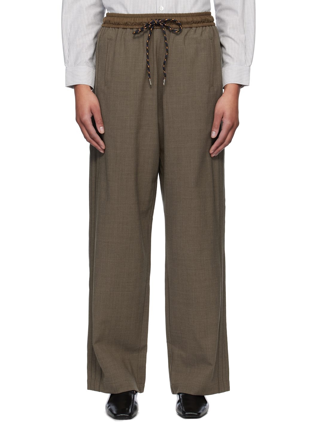 Taupe Tailoring Relaxed Trousers - 1