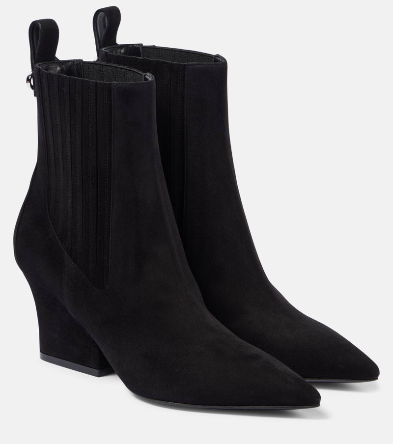VLogo Lockette suede ankle boots 1