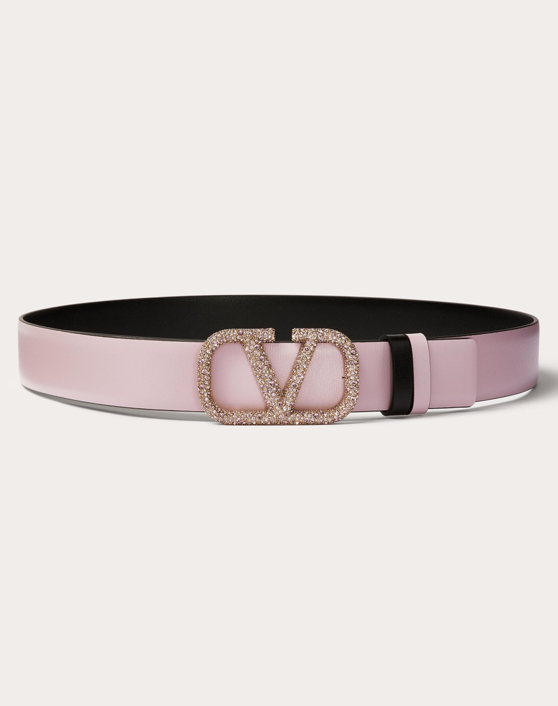 VLOGO SIGNATURE REVERSIBLE SHINY CALFSKIN BELT 30 MM 1