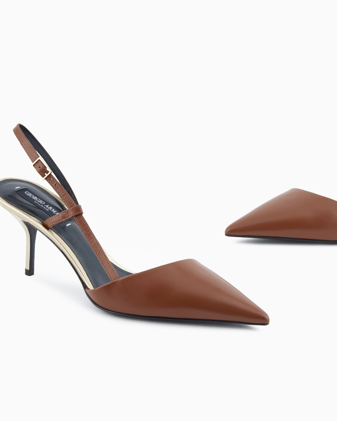 CALFSKIN SLINGBACKS WITH MIRROR DETAILS - 5