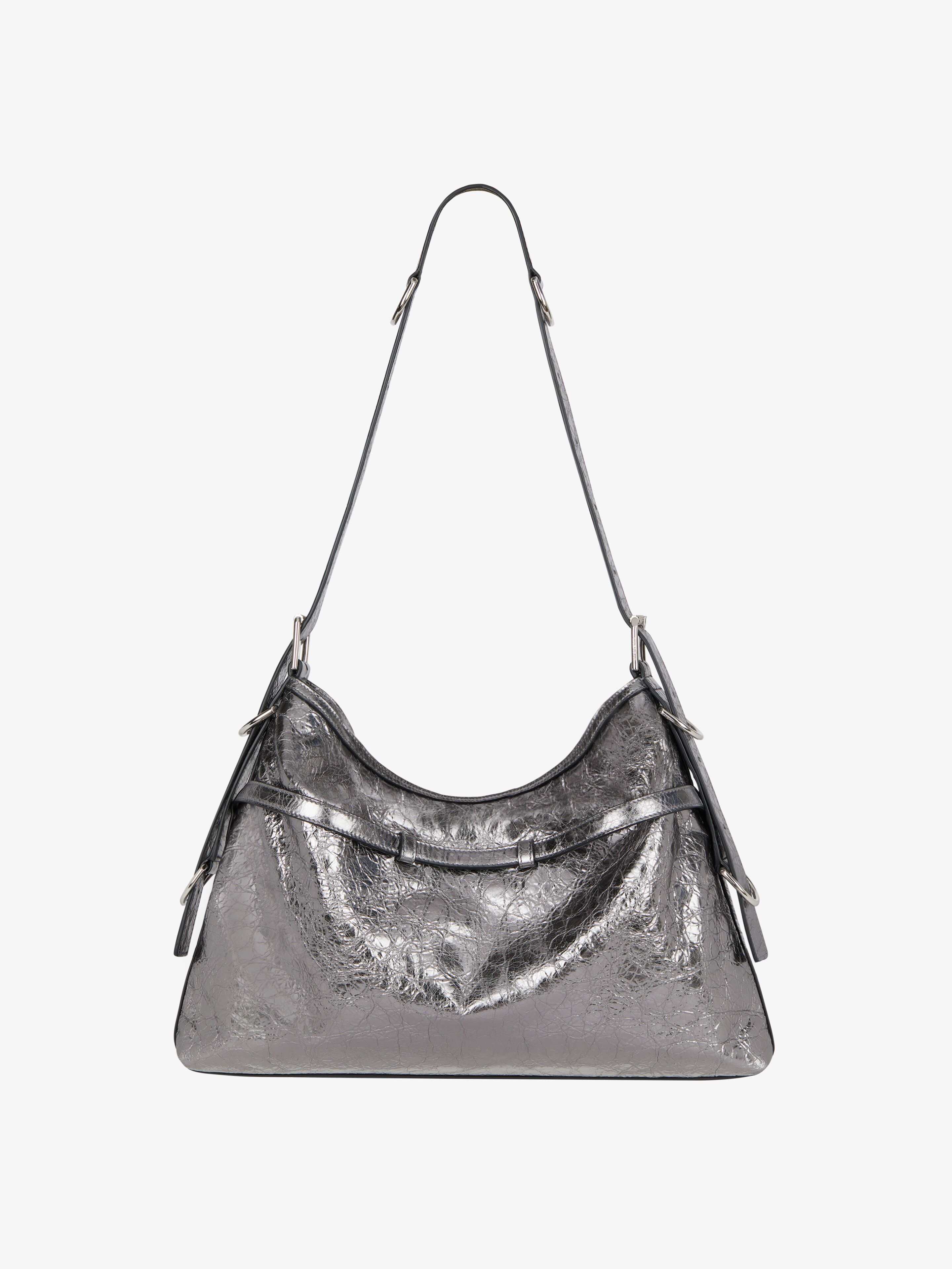 MEDIUM VOYOU BAG IN LAMINATED LEATHER - 4
