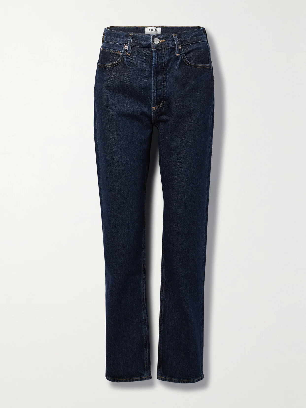 + Net Sustain '90s Pinch Waist Long High-rise Straight-leg Organic Jeans - 1