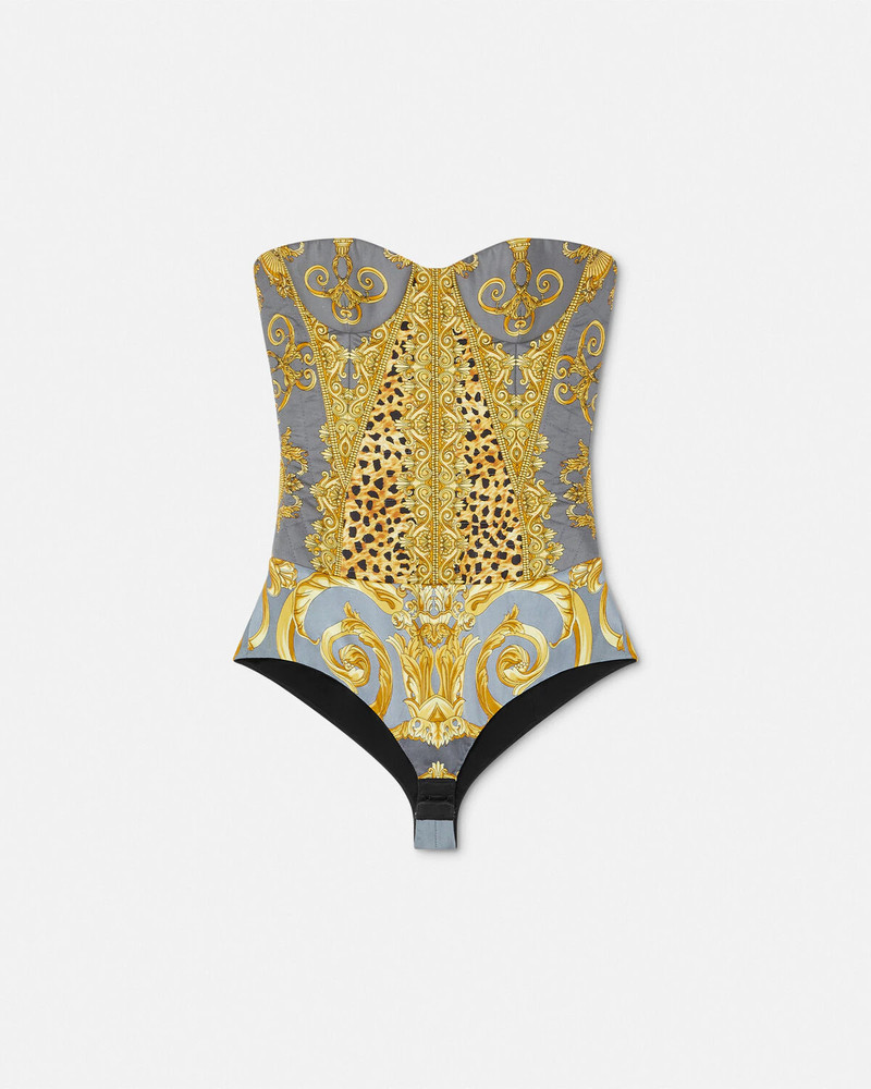 Duvet Stripes Strapless Bodysuit - 1