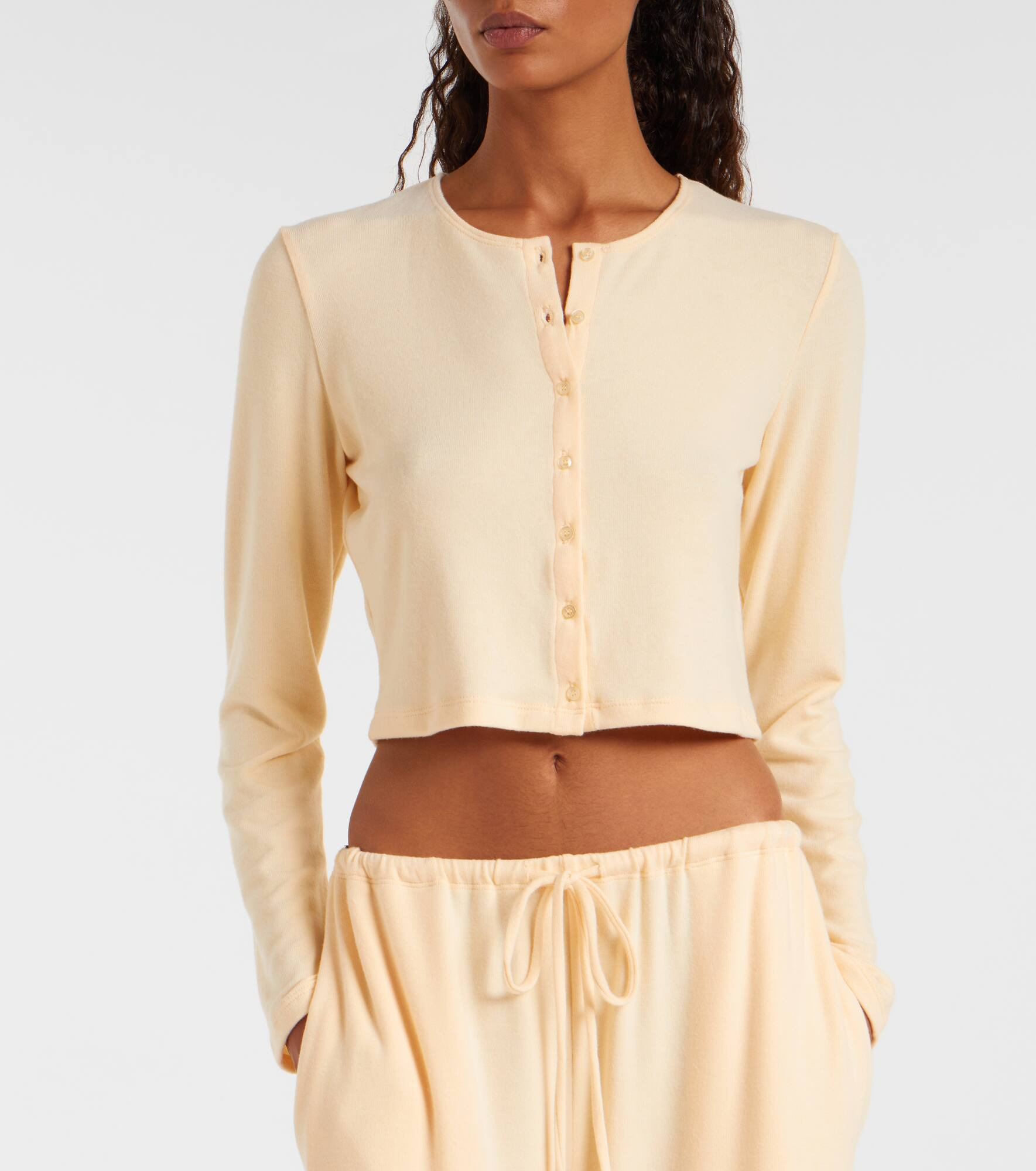 Lauren cropped jersey cardigan - 5