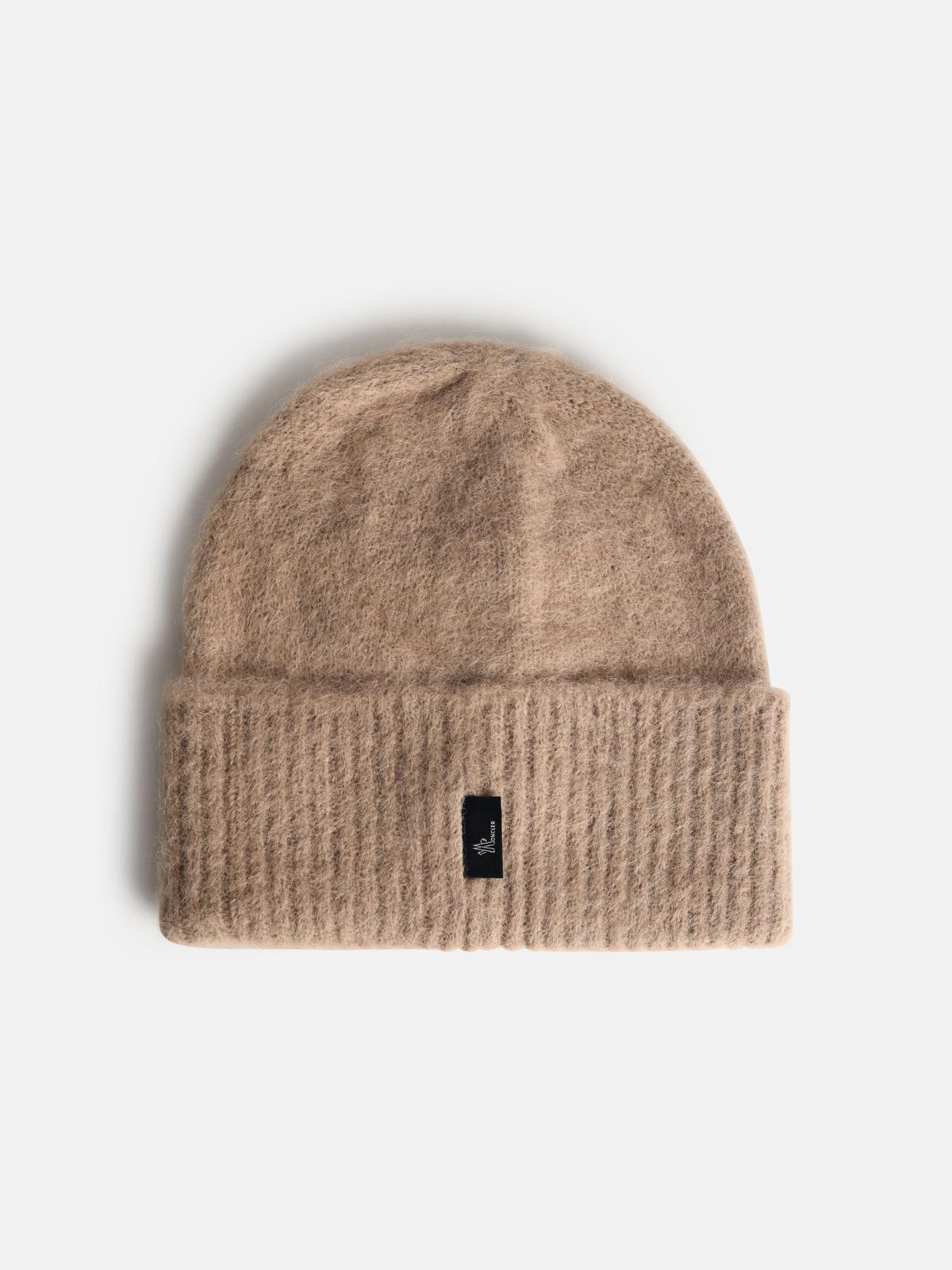 BEIGE ALPACA AND WOOL TRICOT BEANIE - 2