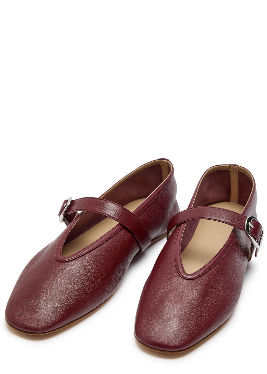 LE Monde Beryl Stella Leather Ballet Flats - 3