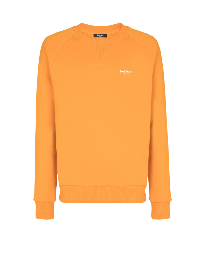 Balmain logo print sweatshirt in eco-responsible cotton 1