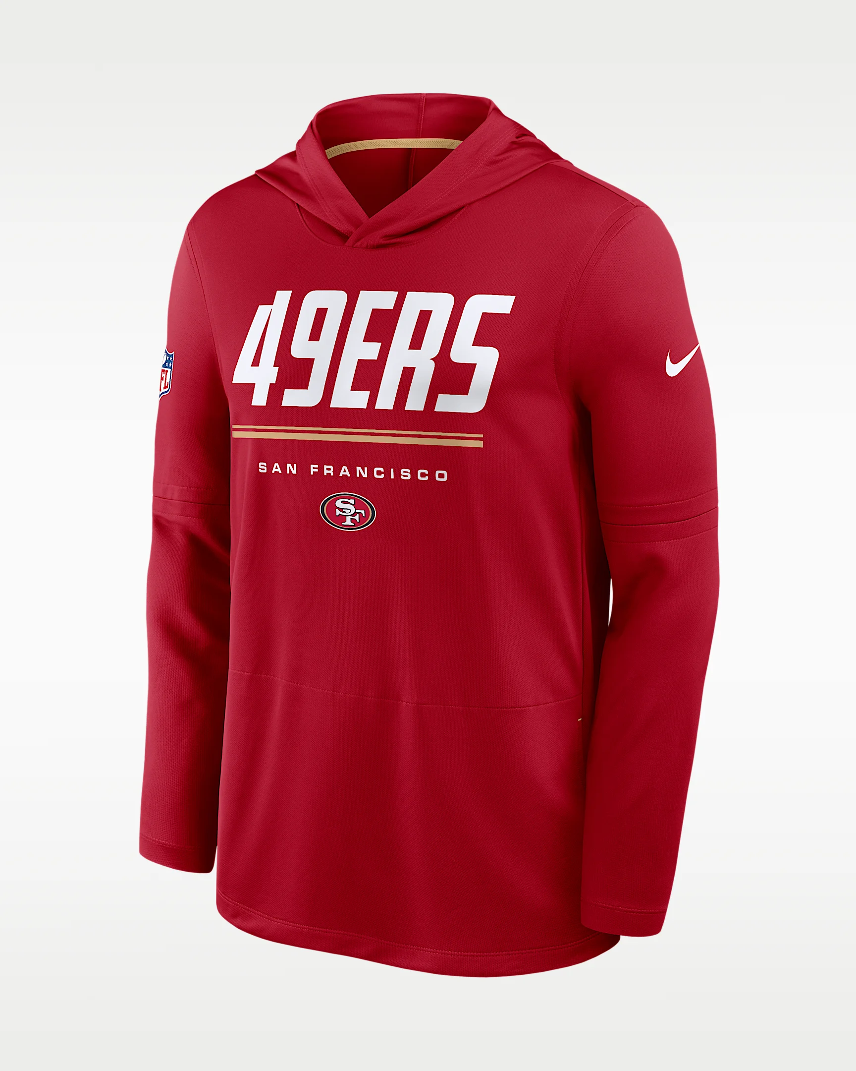 San Francisco 49ers Sideline Men's Nike Dri-FIT NFL Long-Sleeve Hooded Top - 1