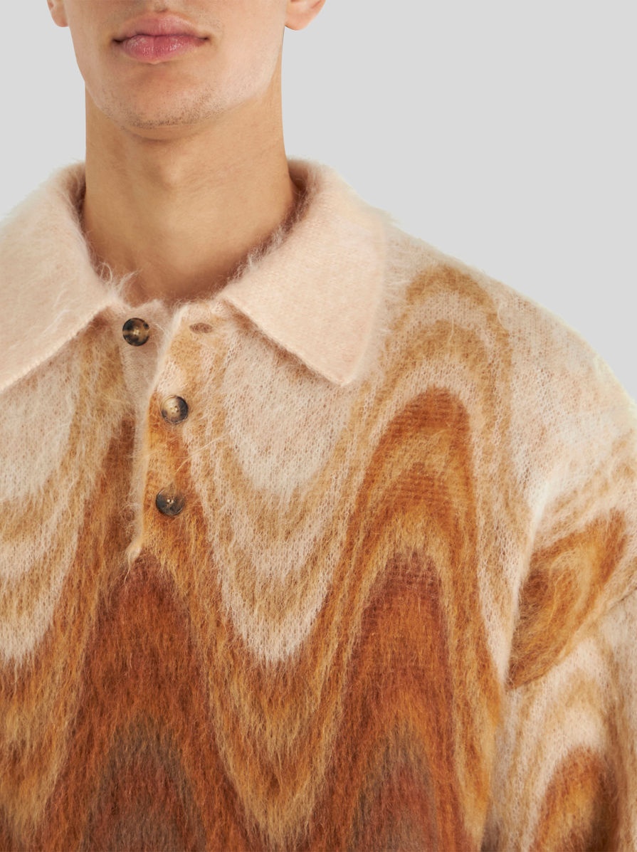 DEGRADÉ JACQUARD POLO JUMPER - 3