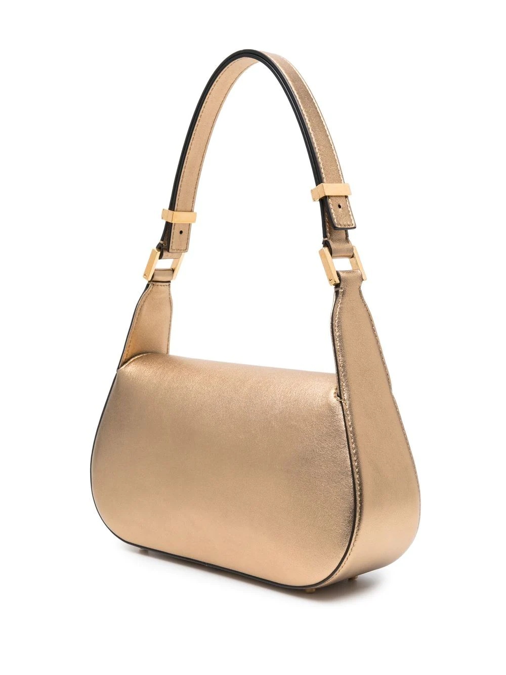 metallic-effect leather shoulder bag - 3