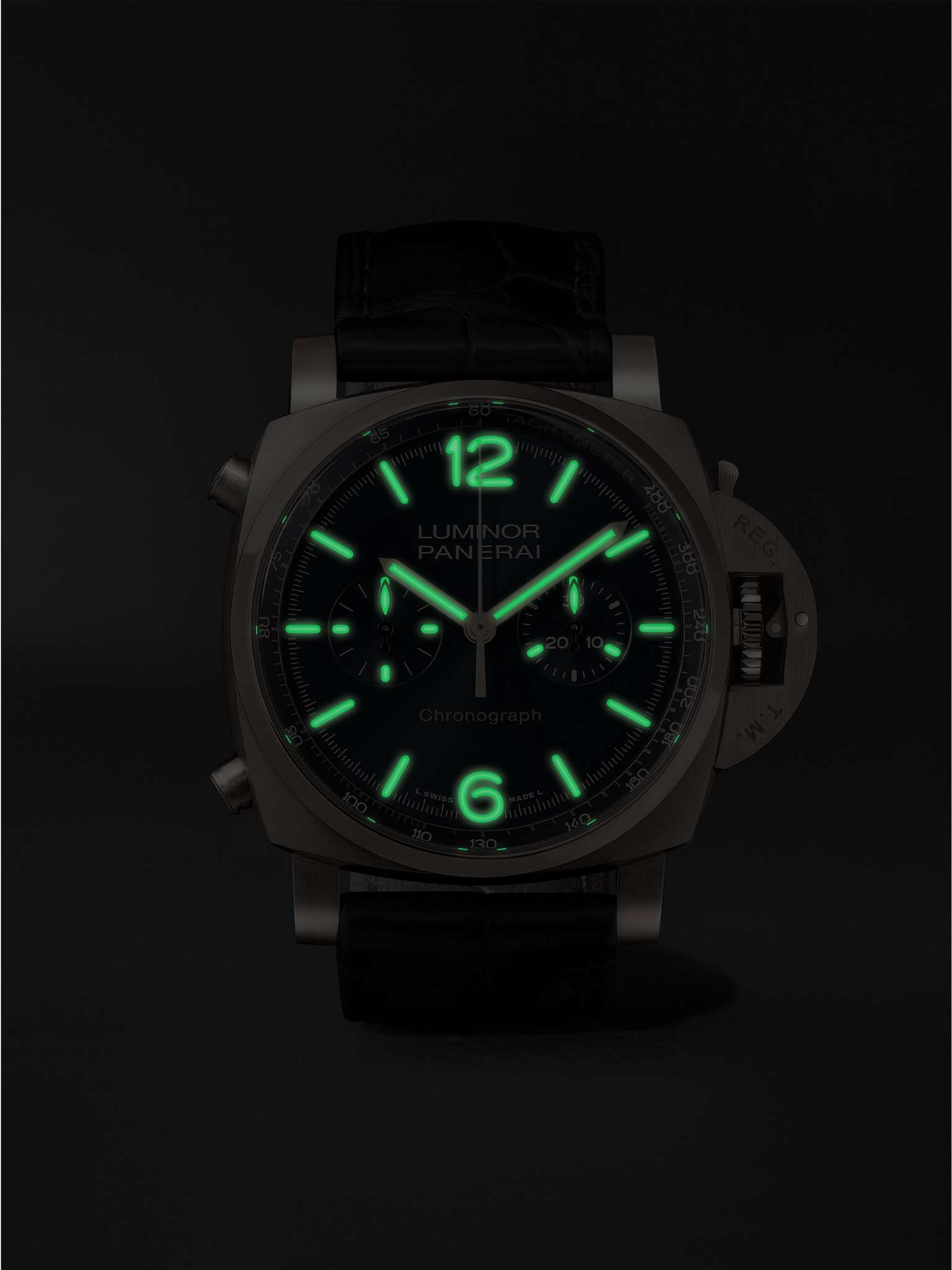 Luminor Chrono Automatic Chronograph 44mm Goldtech and Alligator Watch, Ref. No. PAM01111 - 9