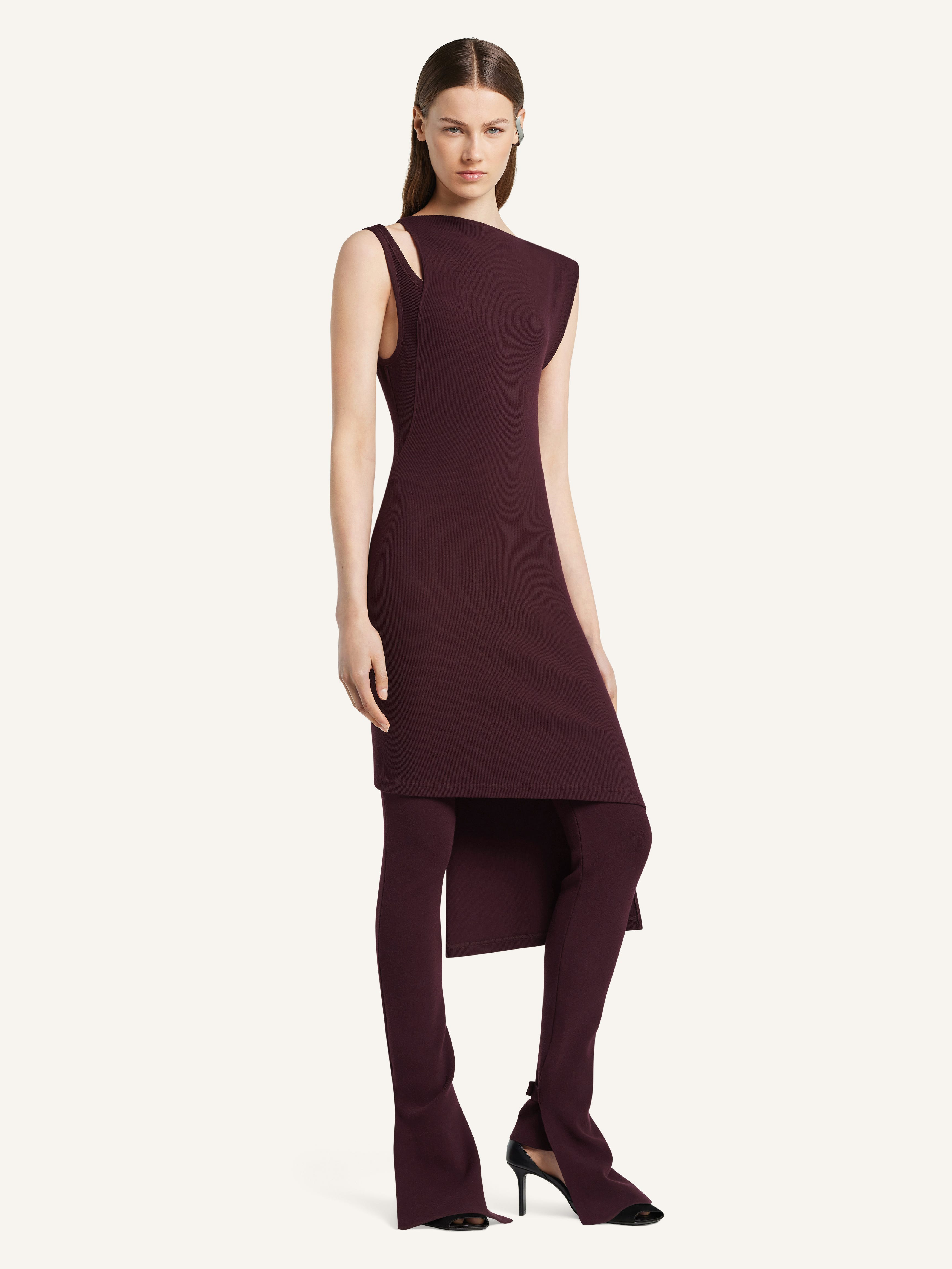 OBLIQUE RIB DRESS - 3