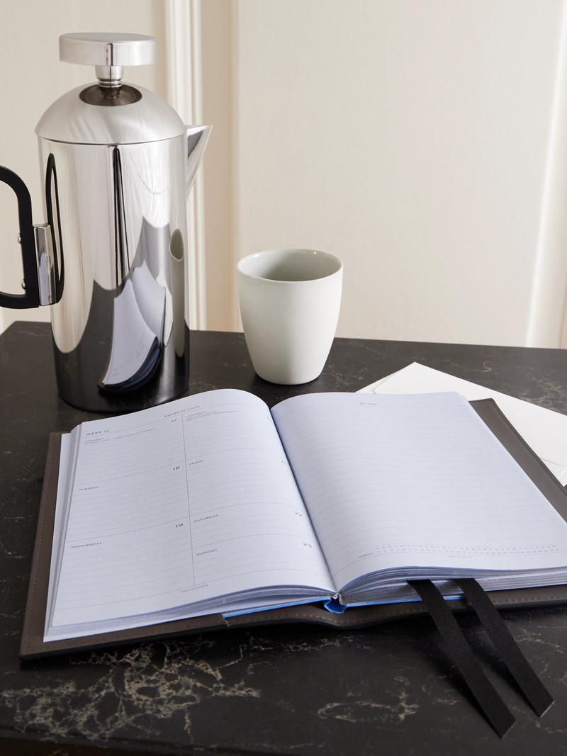 Smythson Evergreen Ludlow Refillable Textured-leather Notebook outlook