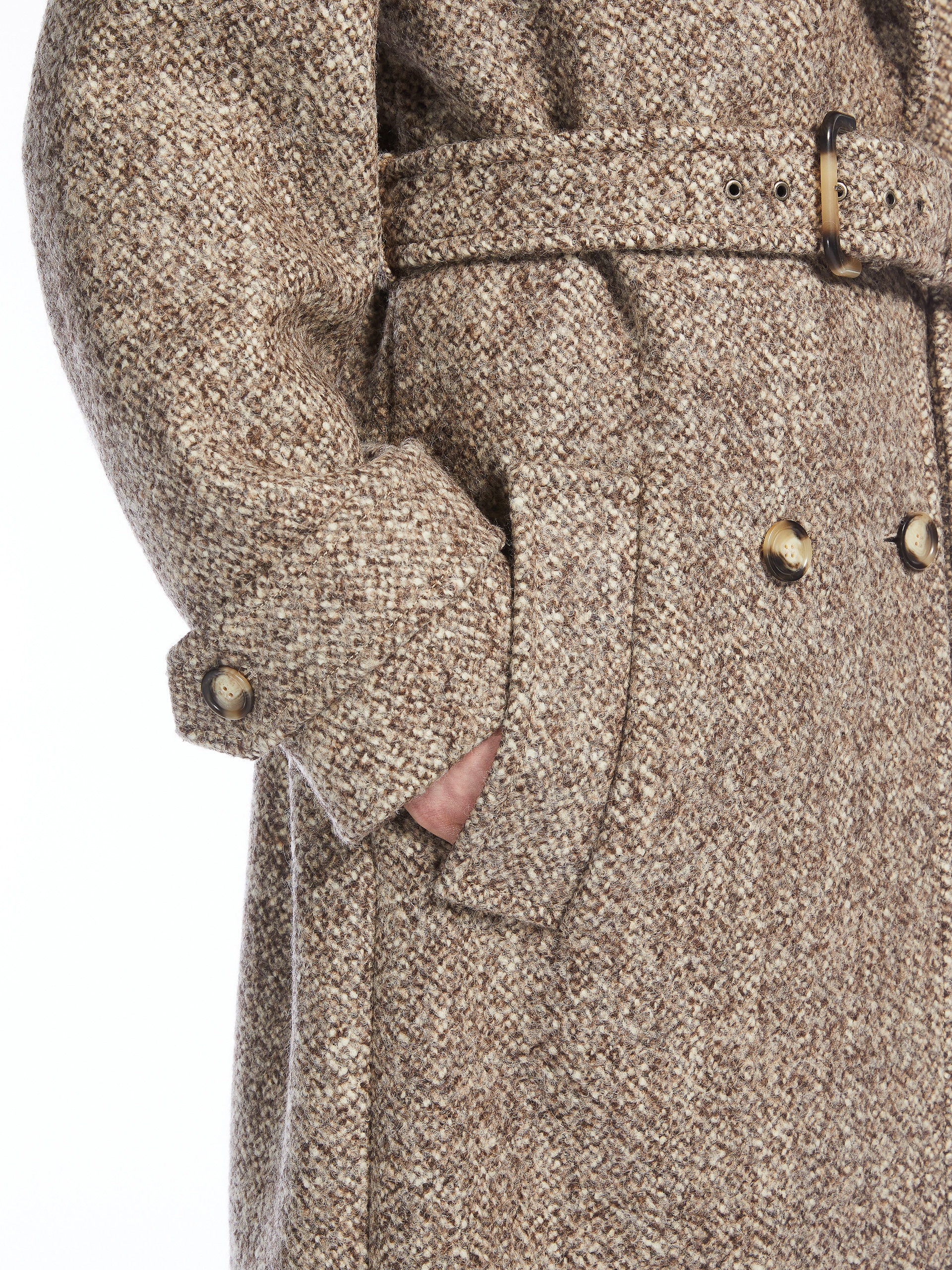 DENARO Double-breasted tweed coat - 6