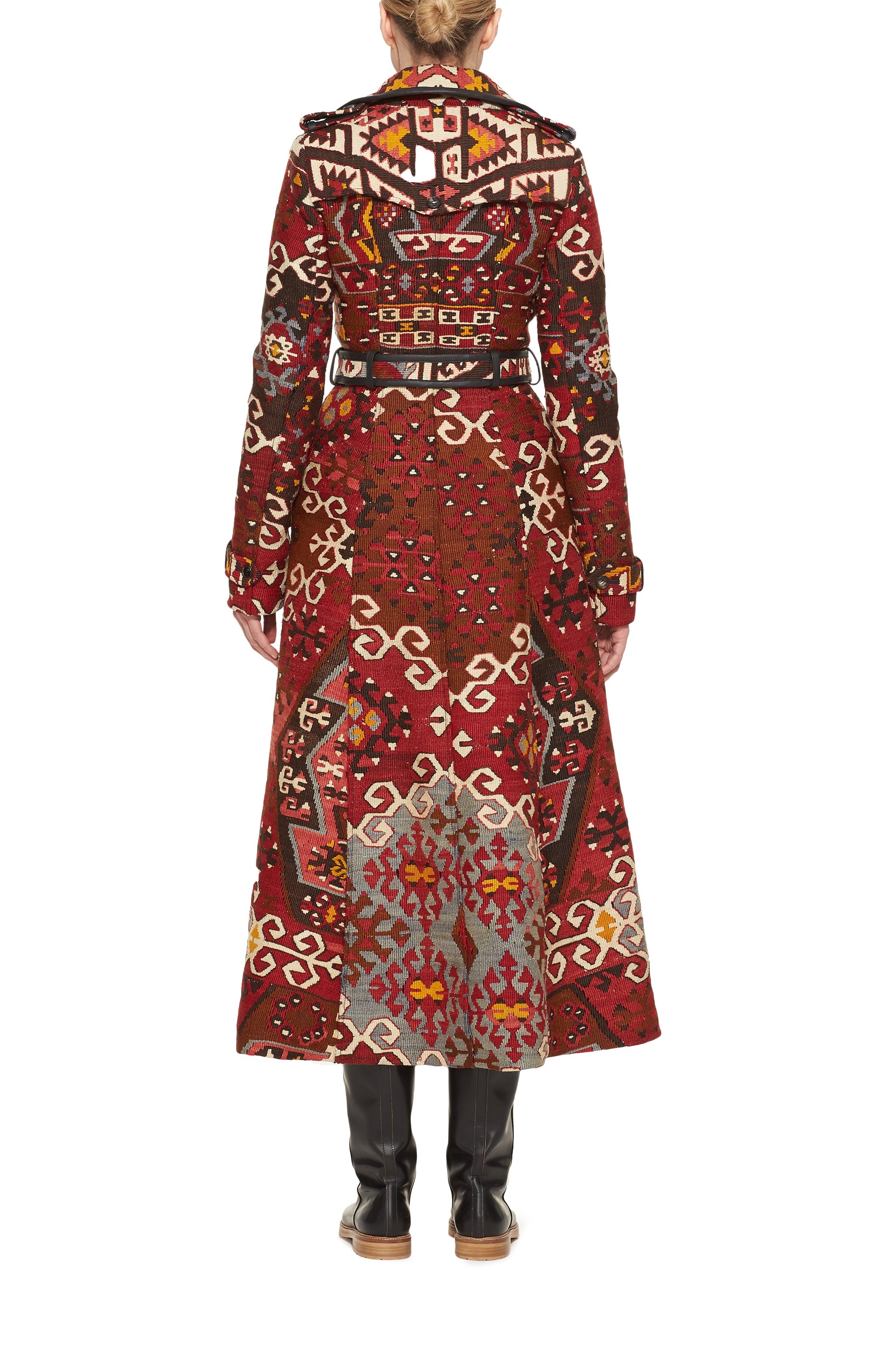 Casatt Military Coat in Patchwork Textiles - 4