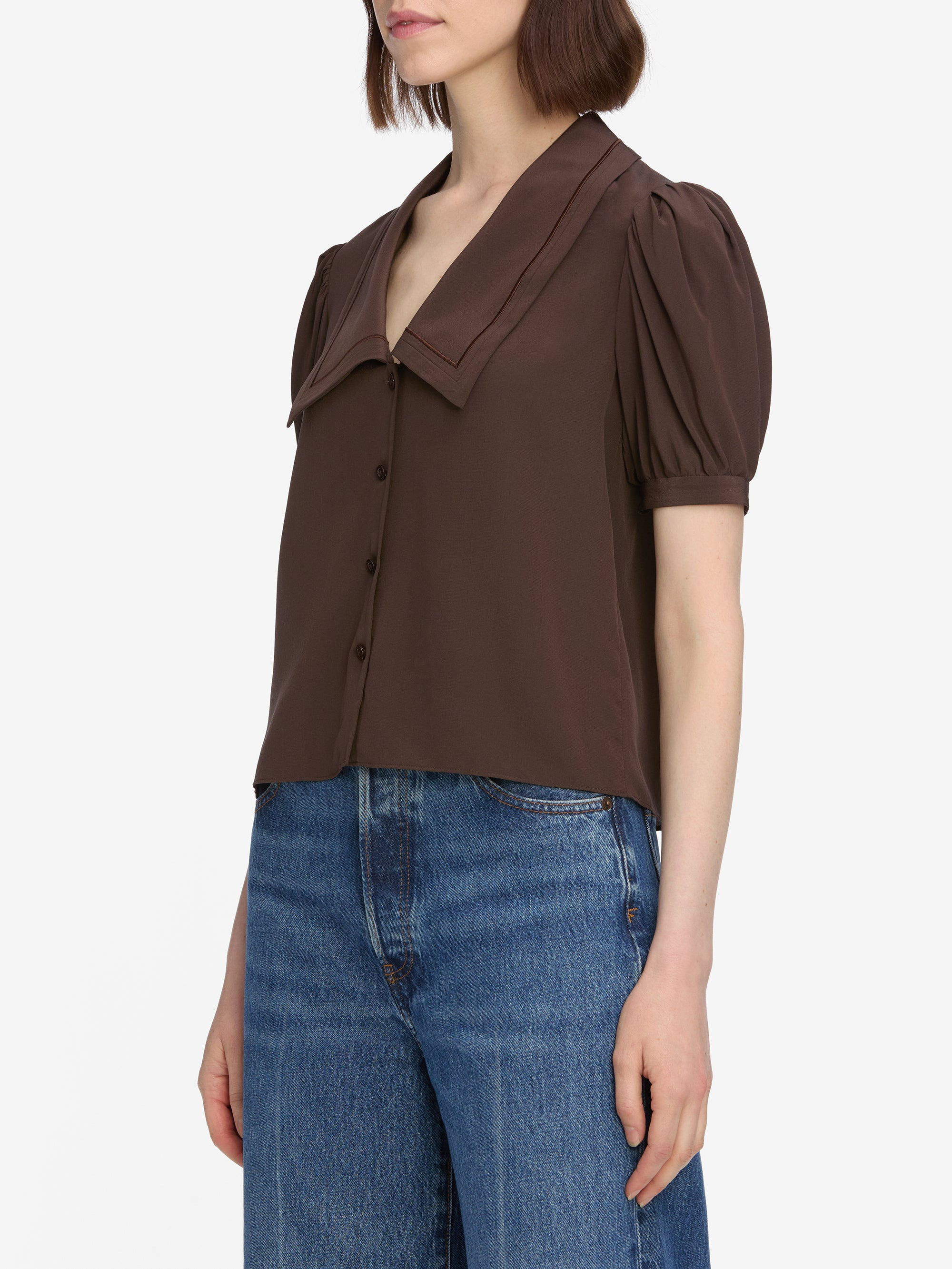 The Sailor Blouse in Coffee - 5