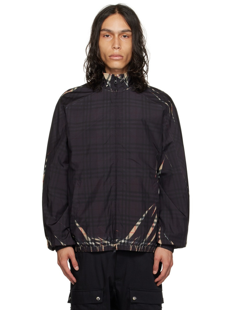 Black Sliced Check Jacket 1
