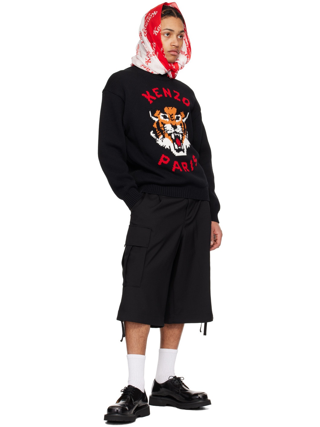 Black Kenzo Paris Lucky Tiger Sweater - 4