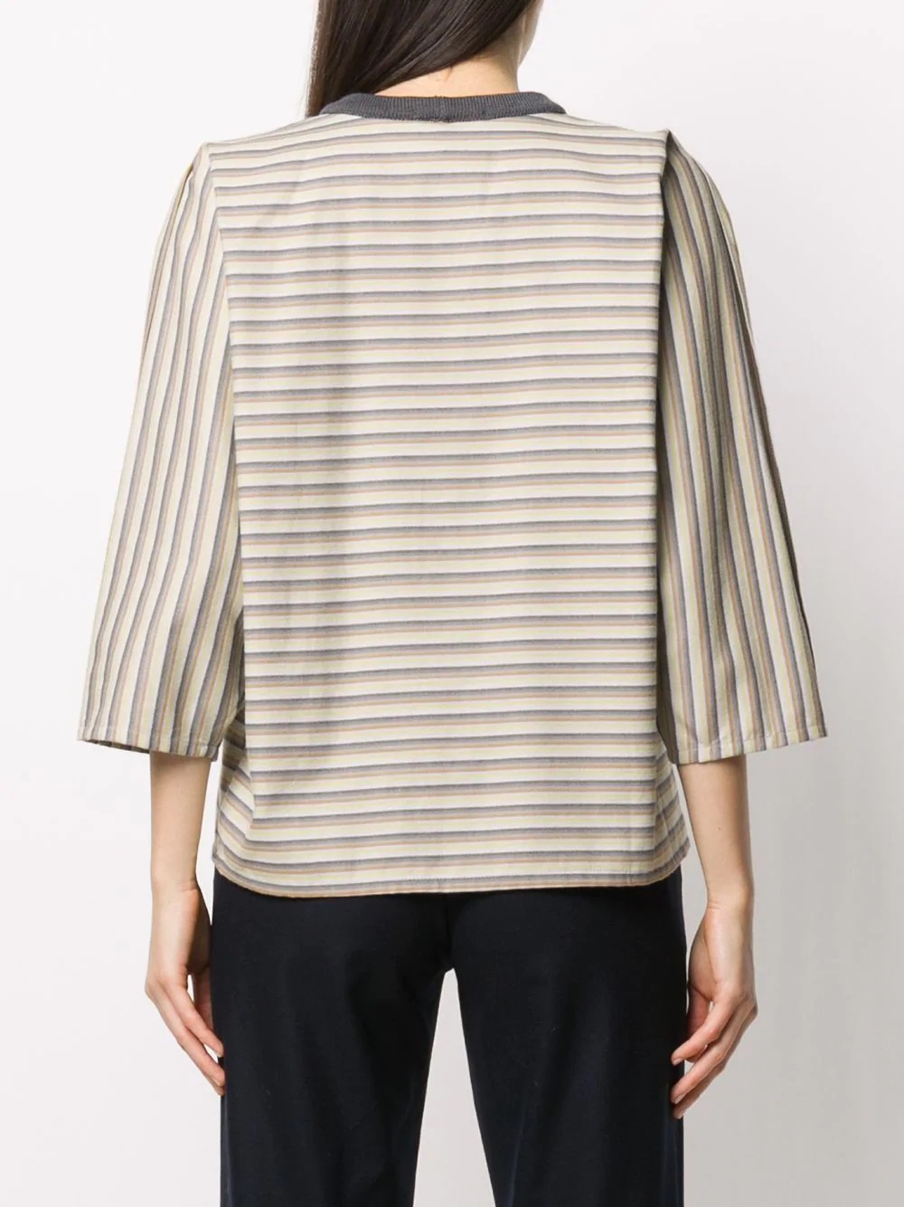 striped cotton T-shirt  - 4