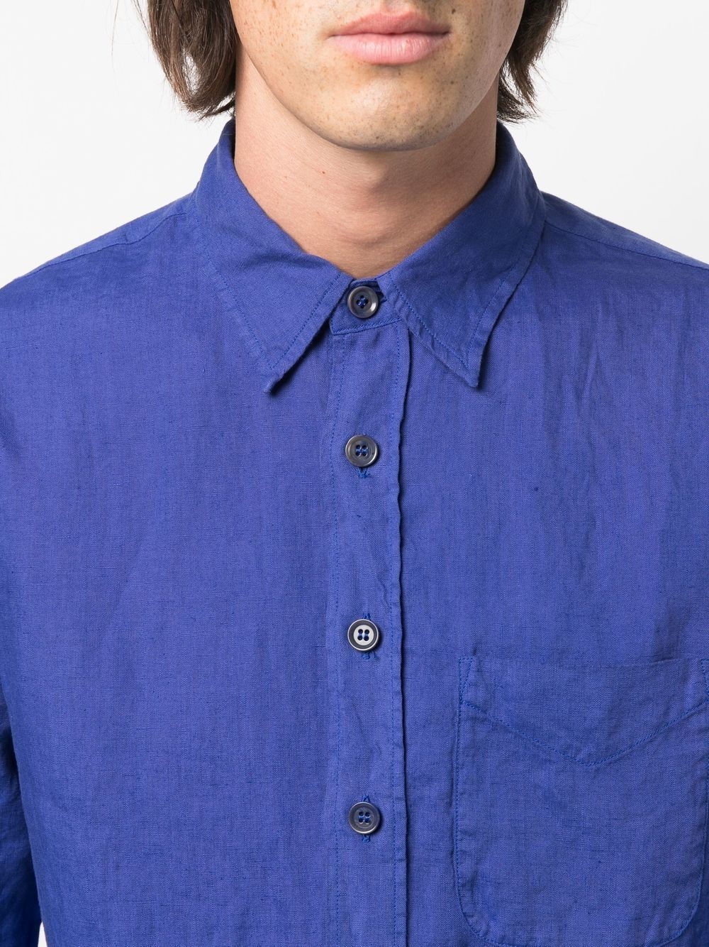 linen button-down shirt - 5