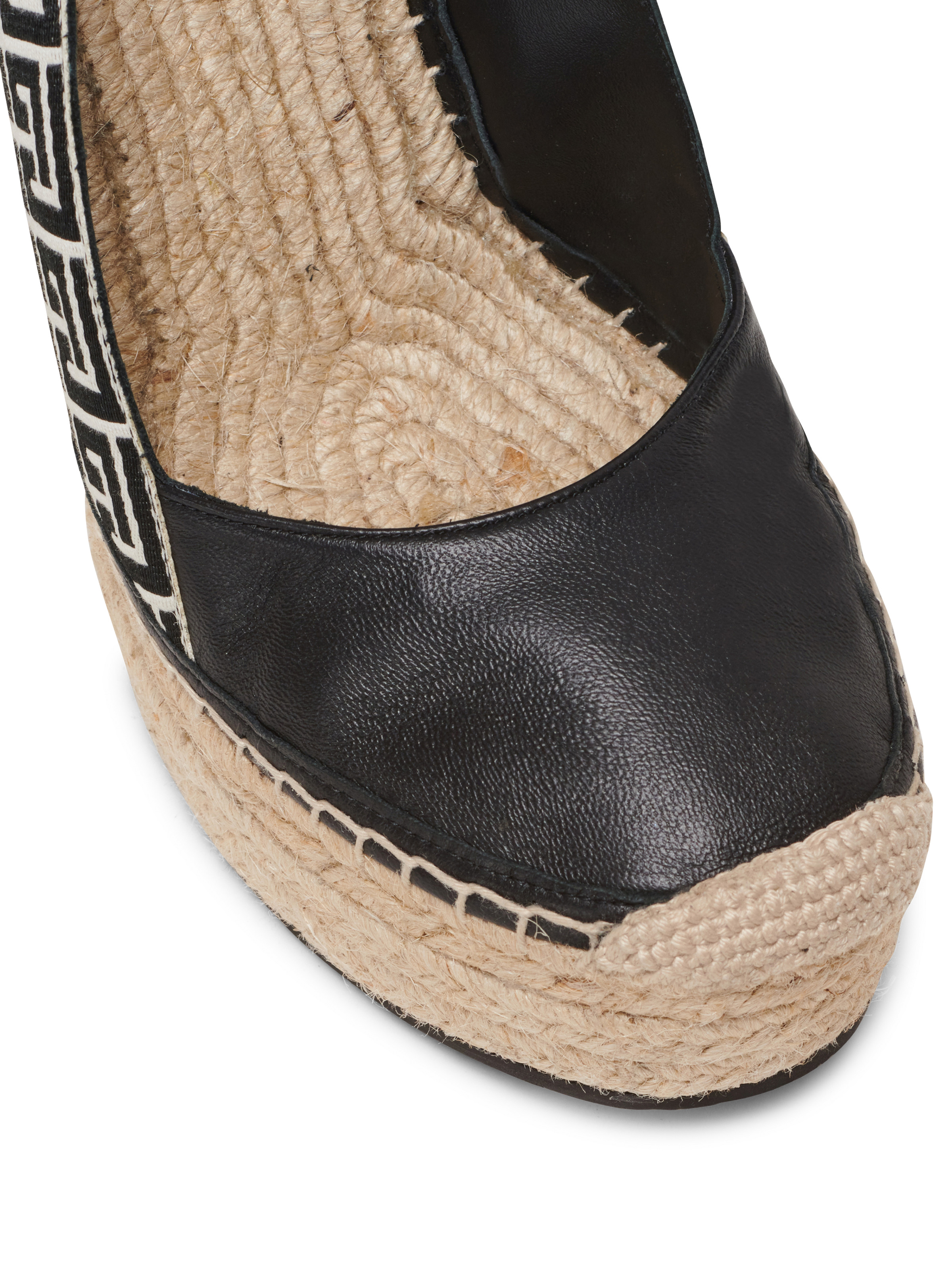 Alex monogram jacquard and leather espadrilles - 5