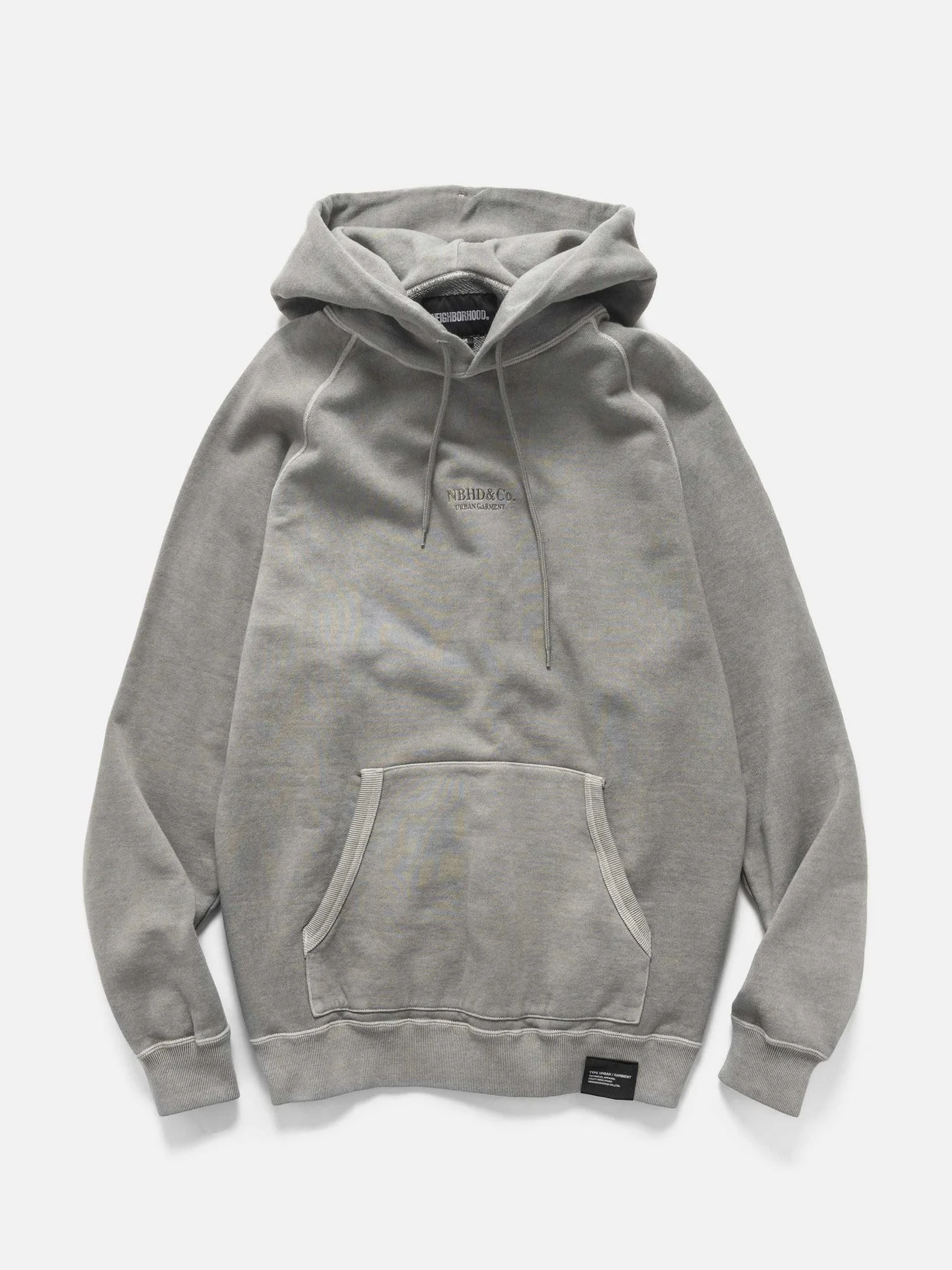Pigment Dyed Sweat Hoodie LS Gray - 1