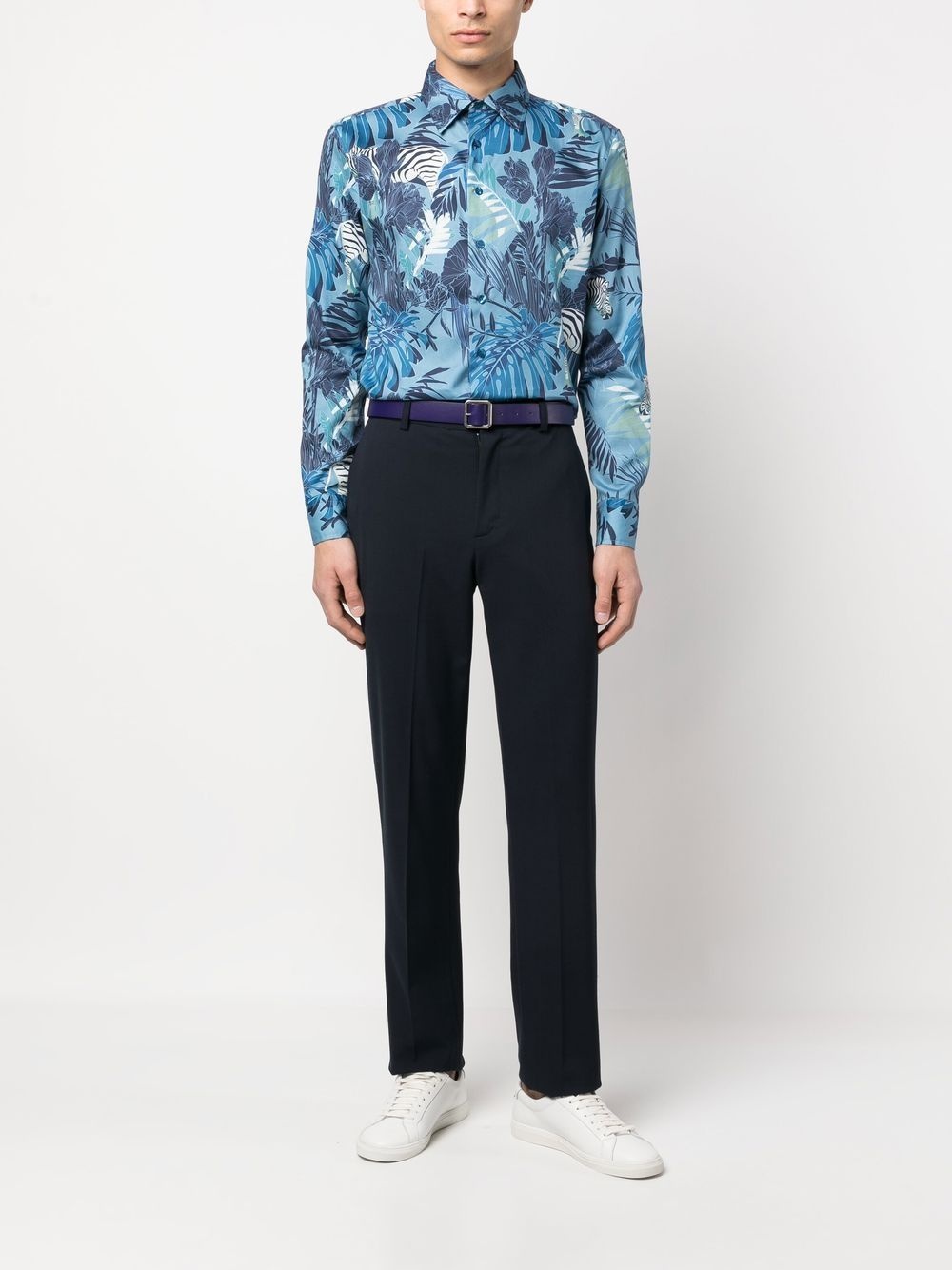 floral-print long-sleeved shirt - 2