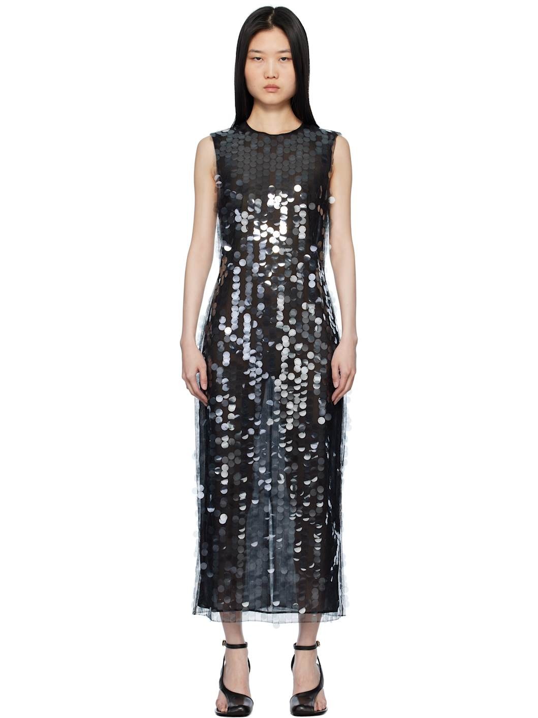Black Tovia Midi Dress - 1