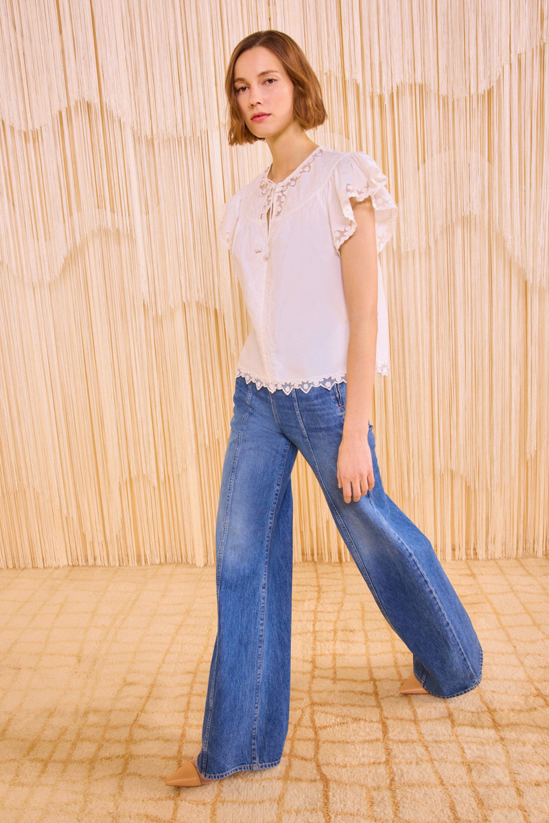 Effie Flutter Sleeve Top 1