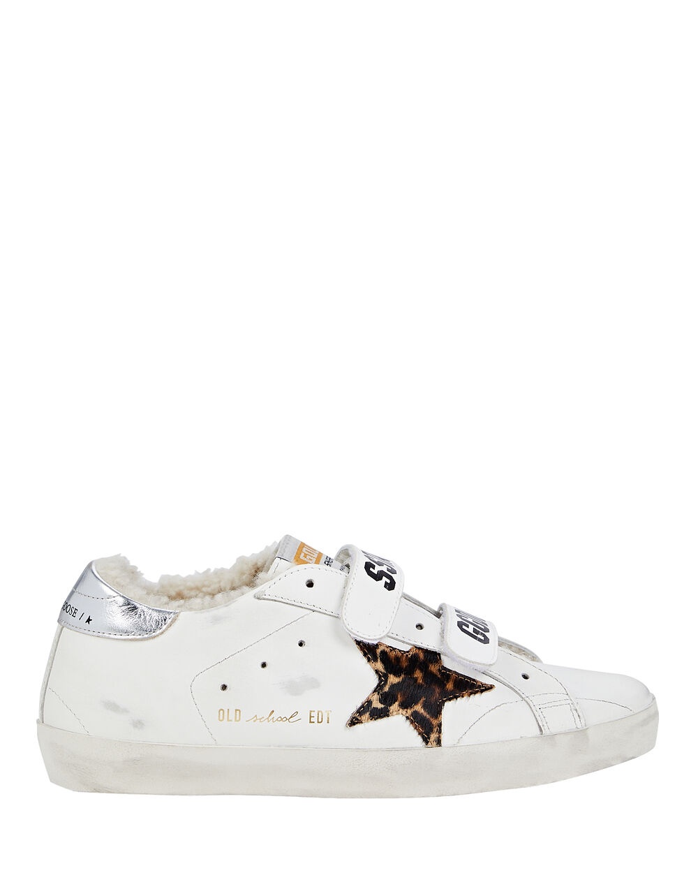 Old School Shearling-Lined Leather Sneakers - 1