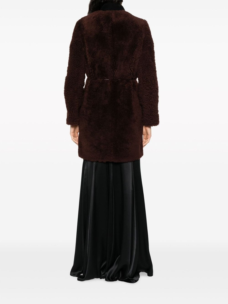 belted shearling coat 4