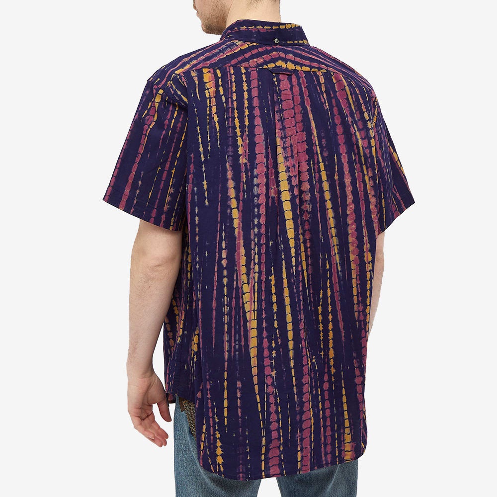 Engineered Garments Short Sleeve Ikat Popover Button Down Shirt - 4