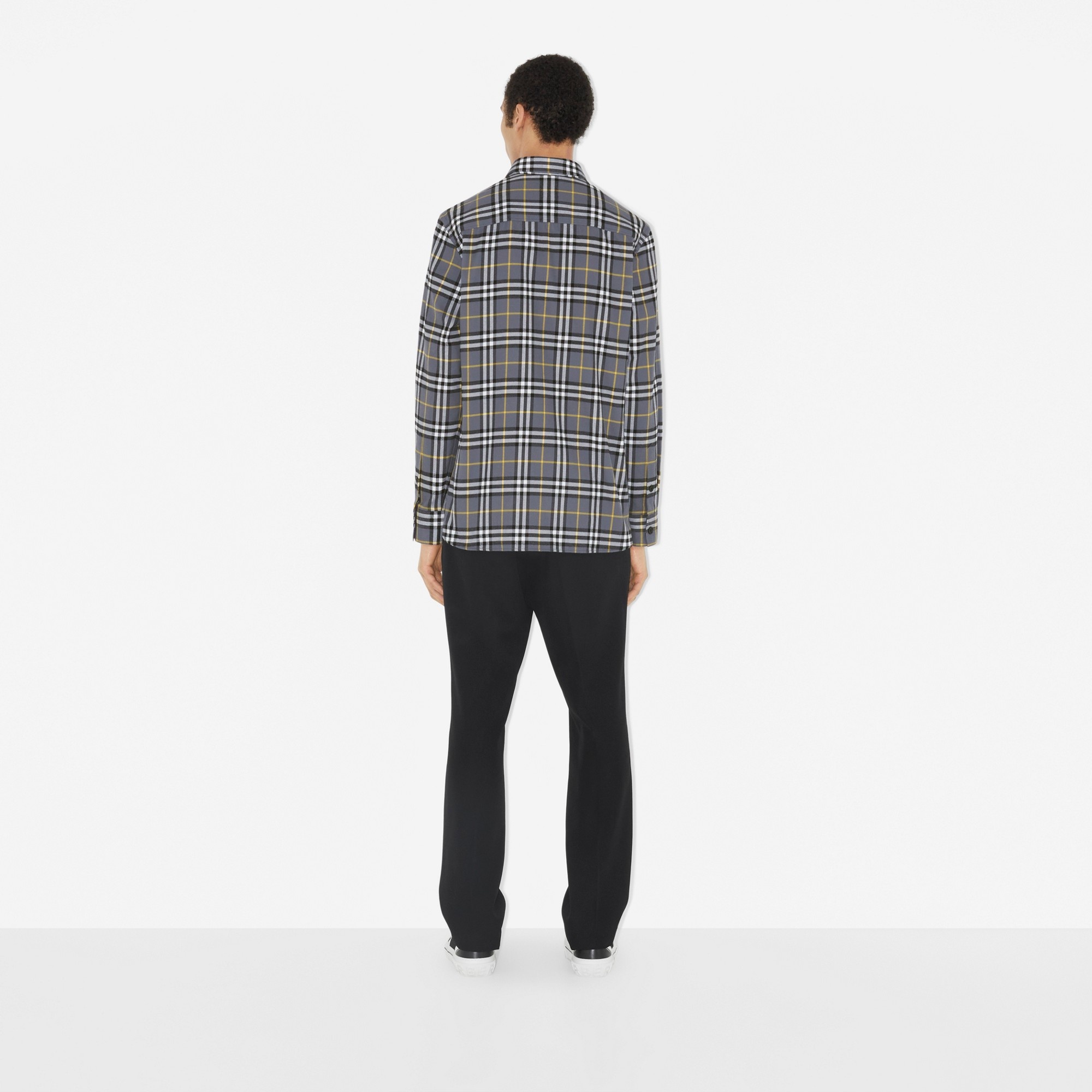 Vintage Check Cotton Flannel Shirt - 4
