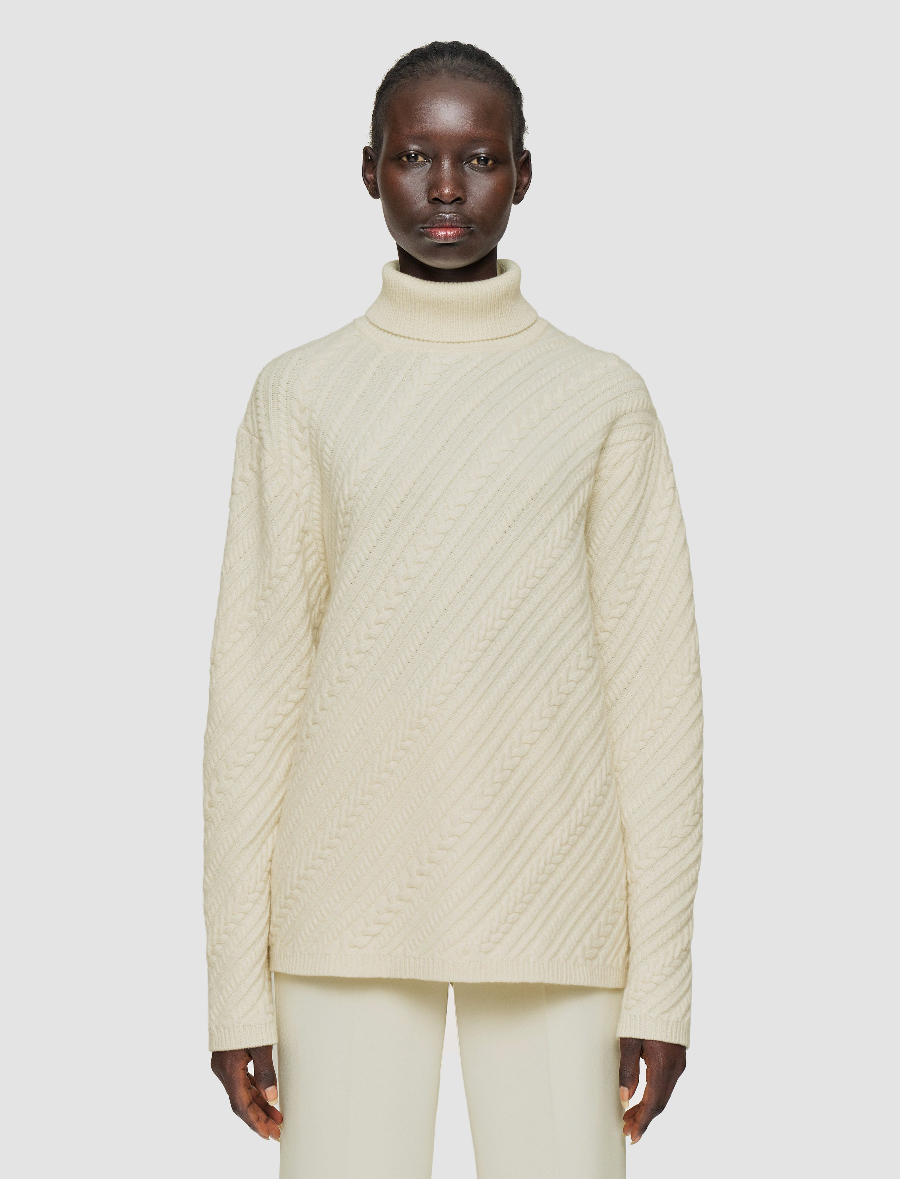 Cable Knit Wool Jumper - 2
