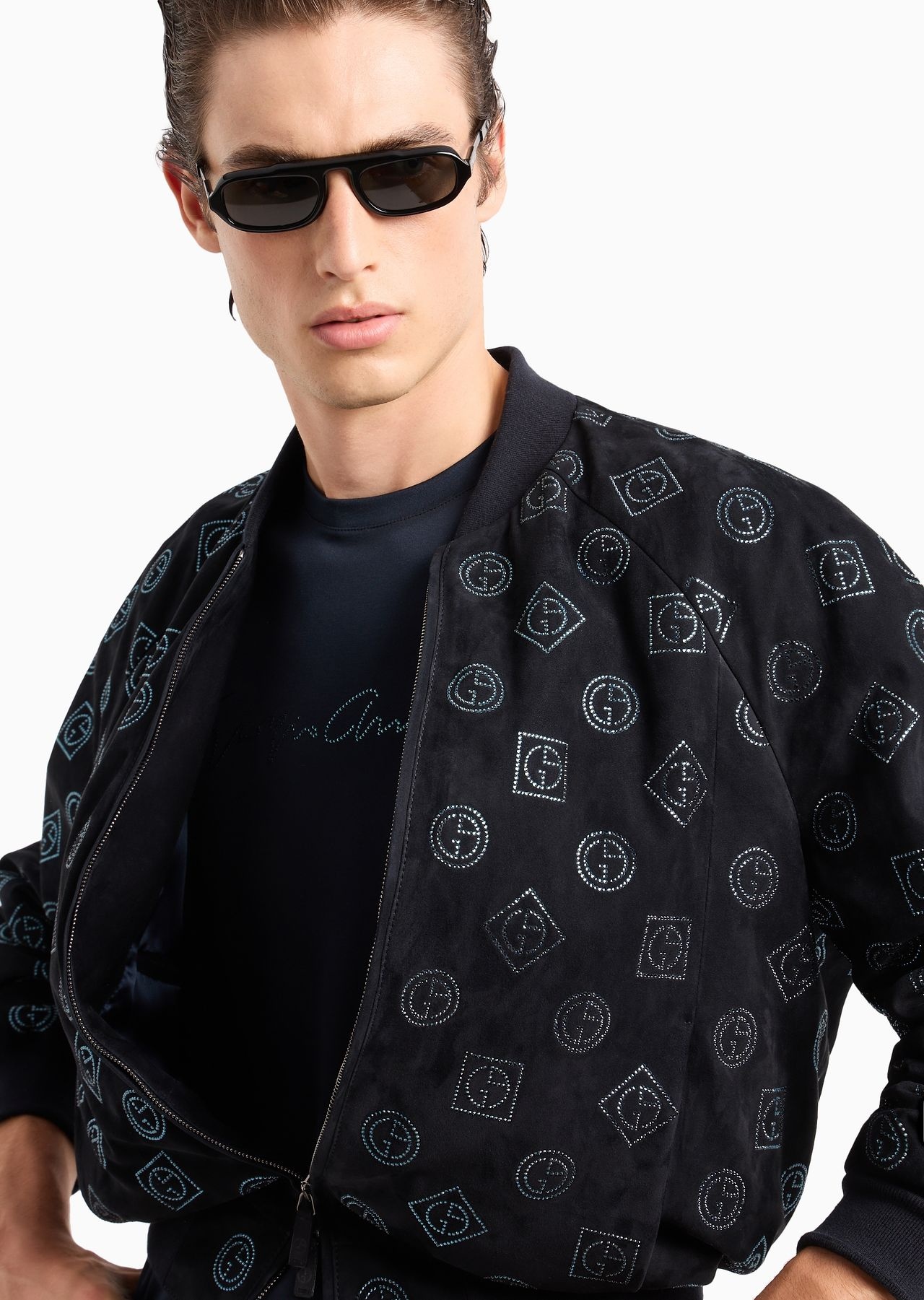 Rhinestone-embroidered, cotton-interlock T-shirt - 6